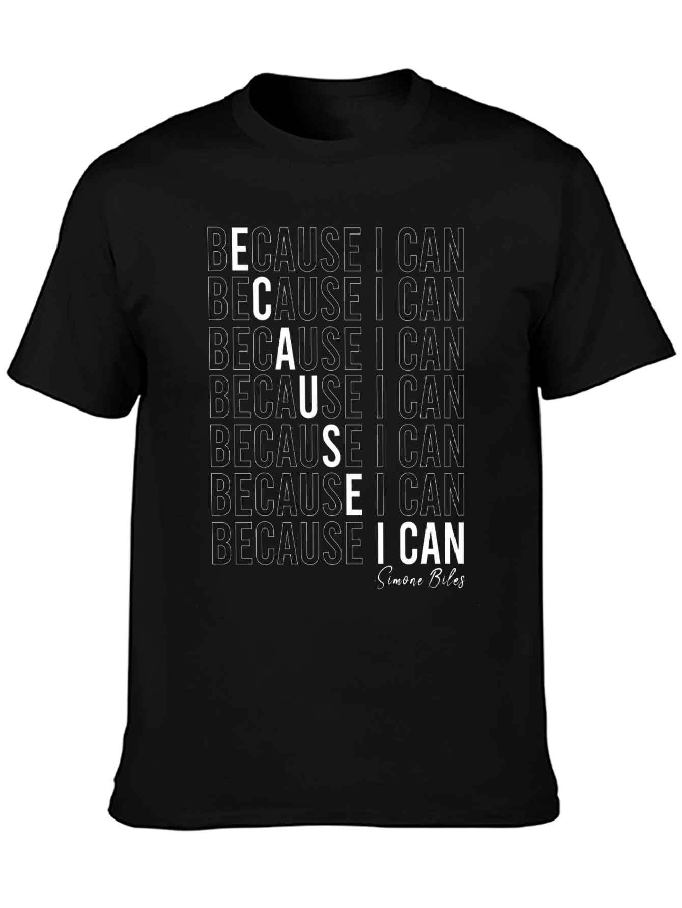 Because I Can Simone Biles Black T-Shirt