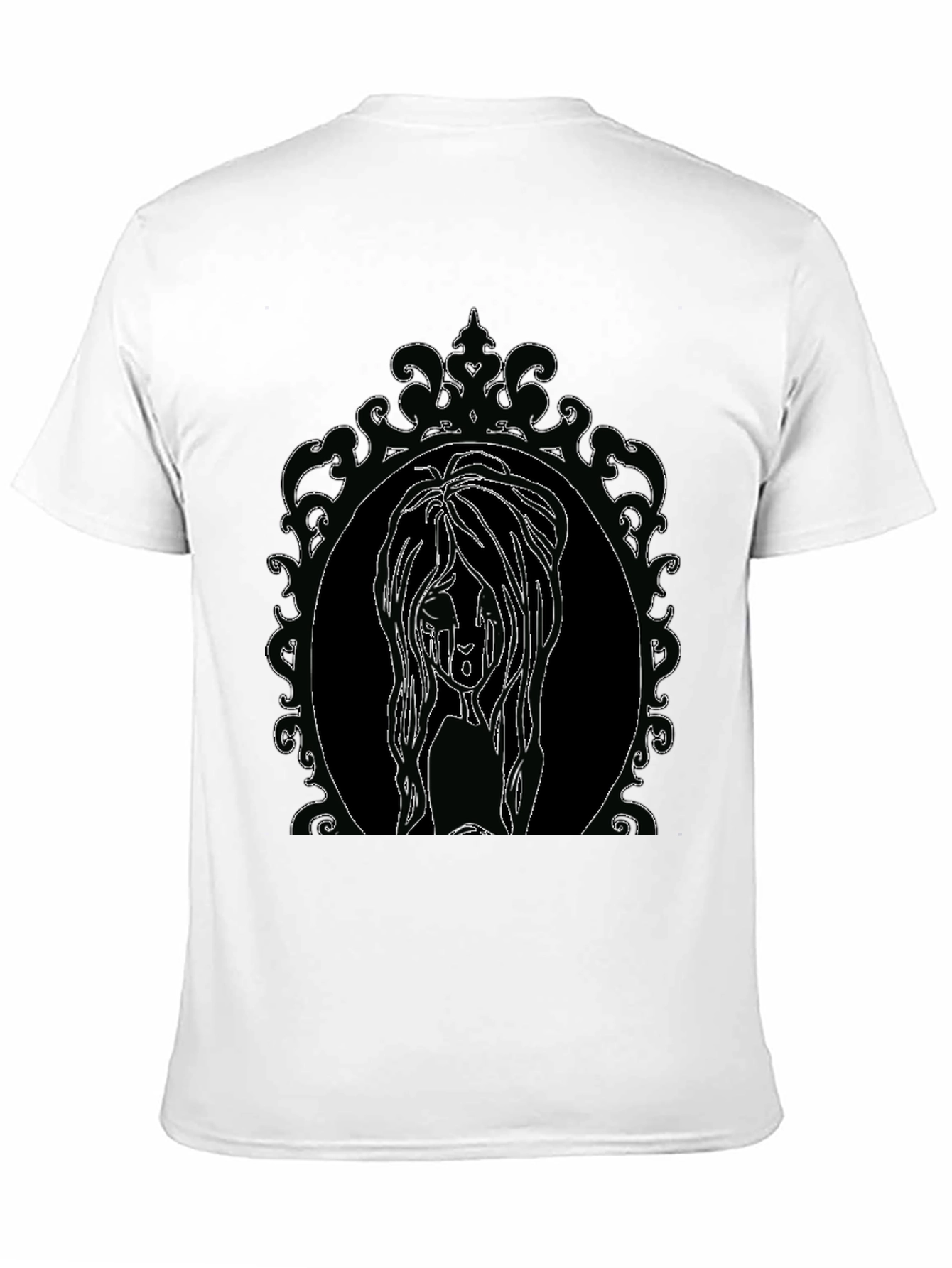 Gothic Mirror Girl Graphic Print Tee