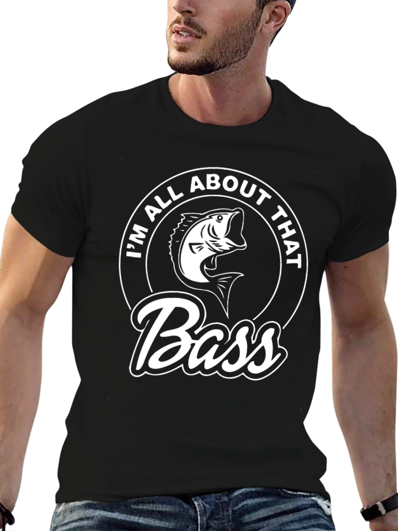 Im All About That Bass Black Graphic Tee