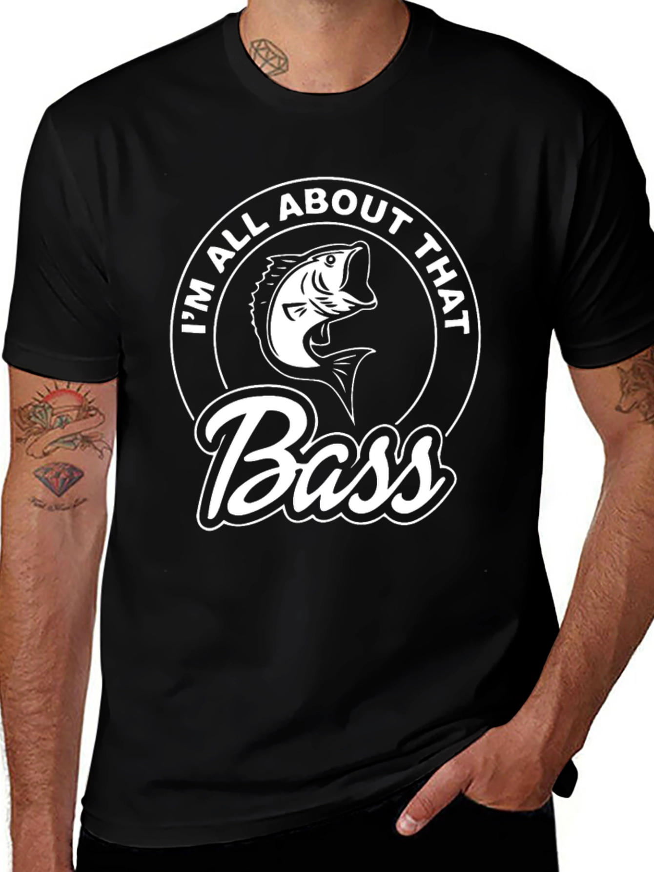 Im All About That Bass Black Graphic Tee