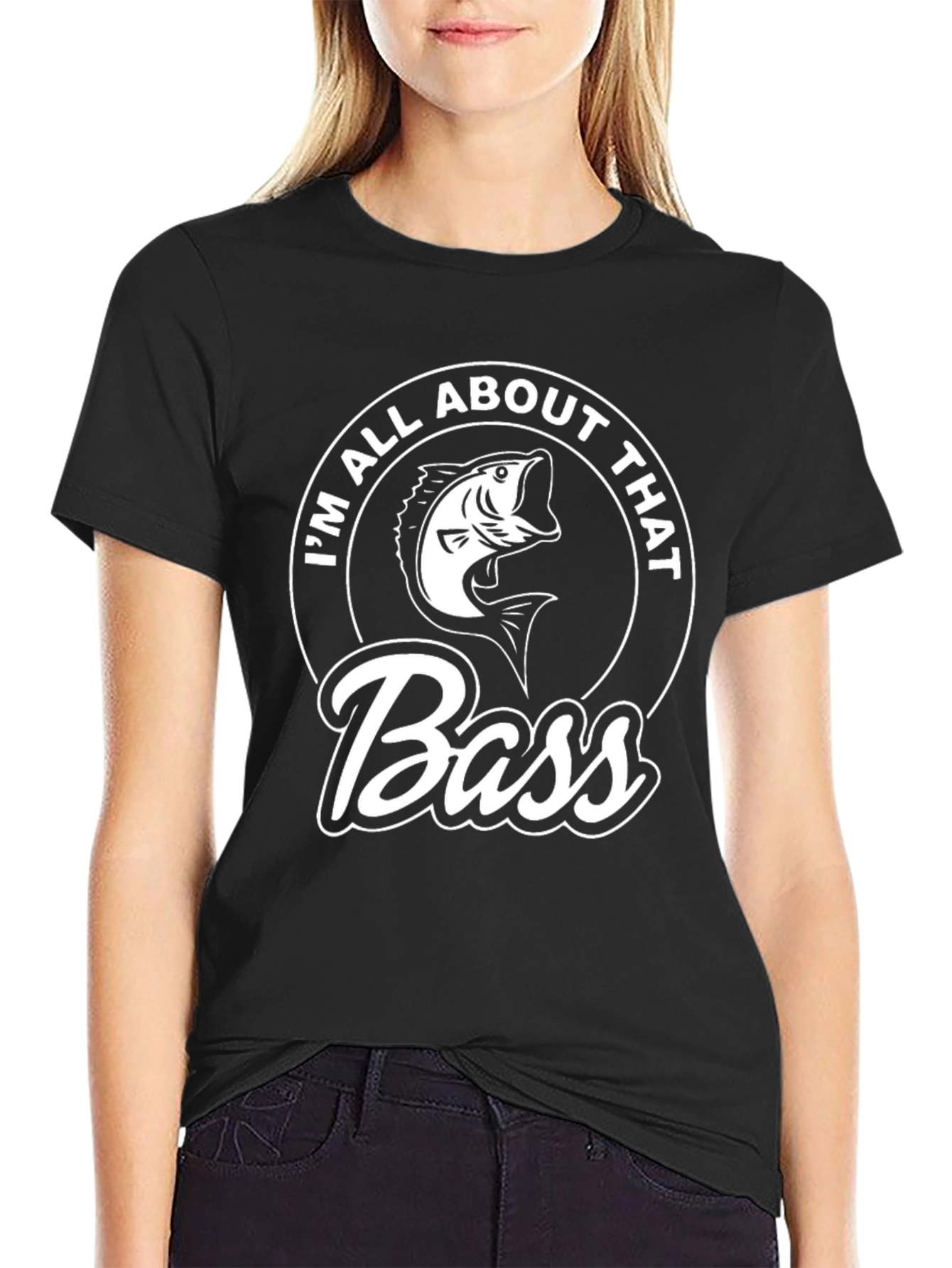 Im All About That Bass Black Graphic Tee