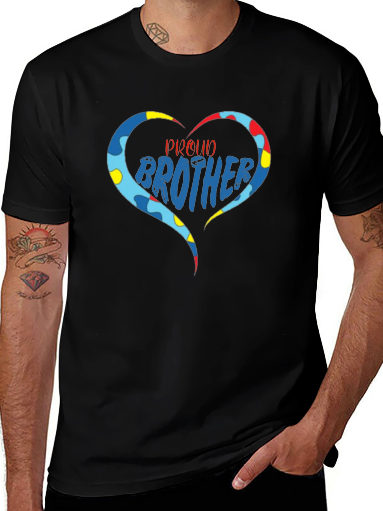 Proud Brother Autism Awareness Graphic Tee