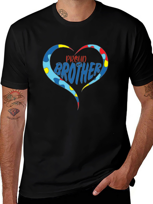 Proud Brother Autism Awareness Graphic Tee