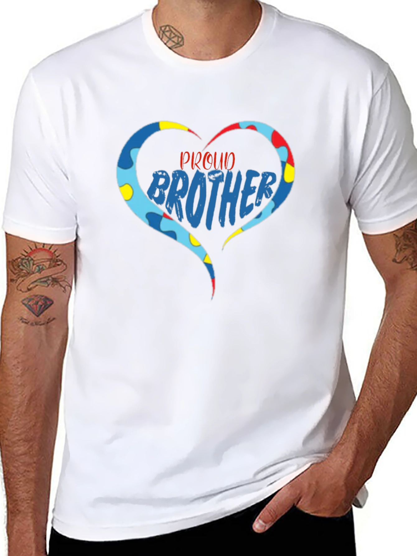 Proud Brother Autism Awareness Graphic Tee