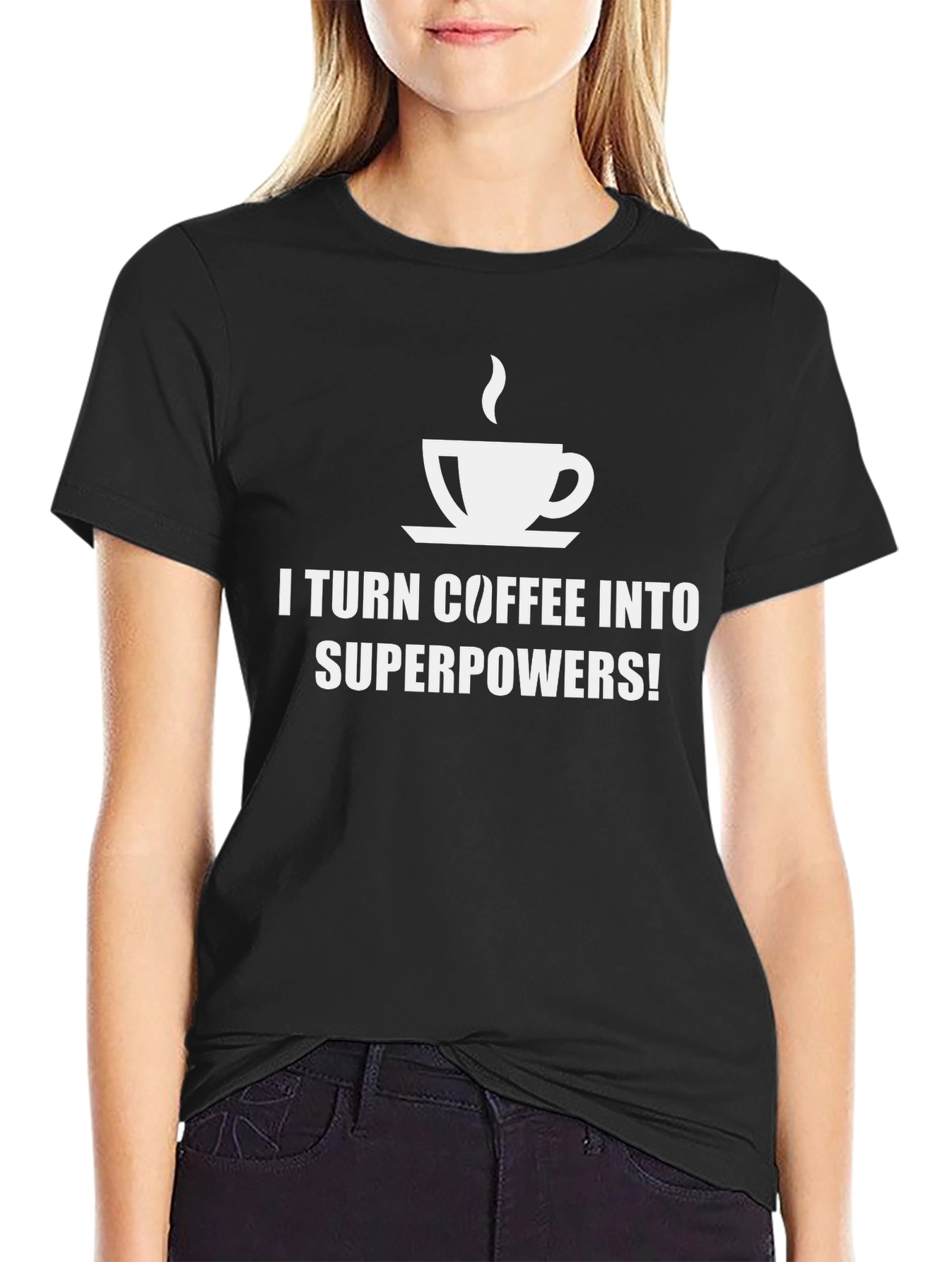 Coffee Superpowers T-Shirt - Black