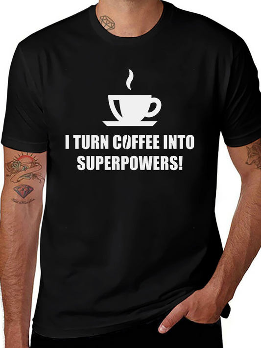 Coffee Superpowers T-Shirt - Black