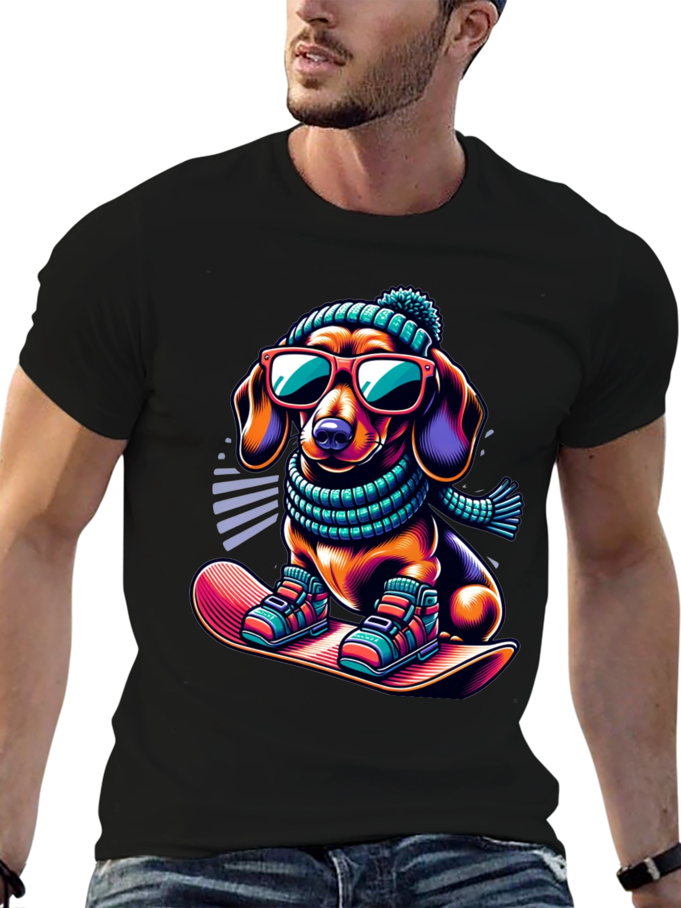 Cool Dachshund Winter T-Shirt
