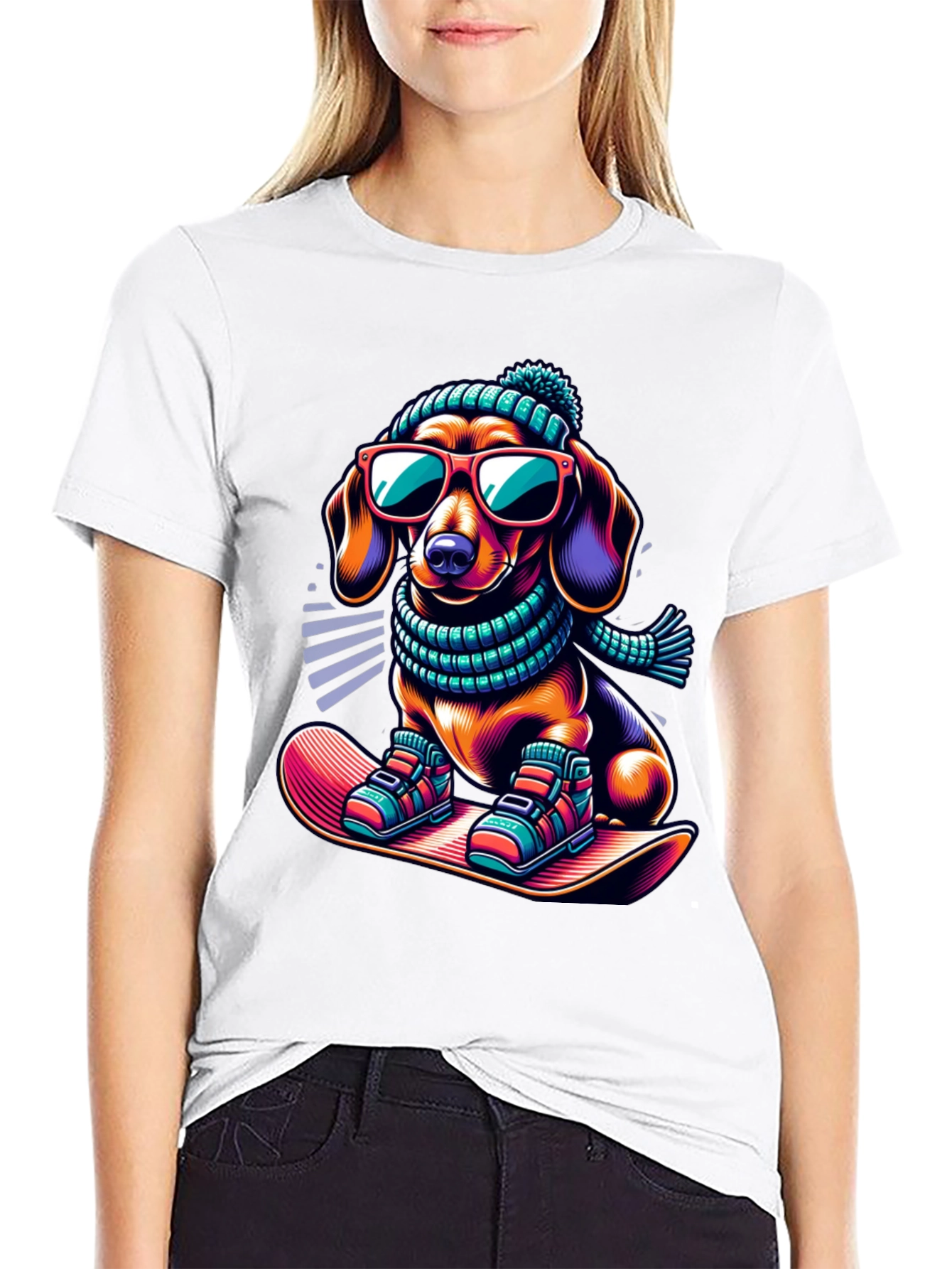Cool Dachshund Winter T-Shirt