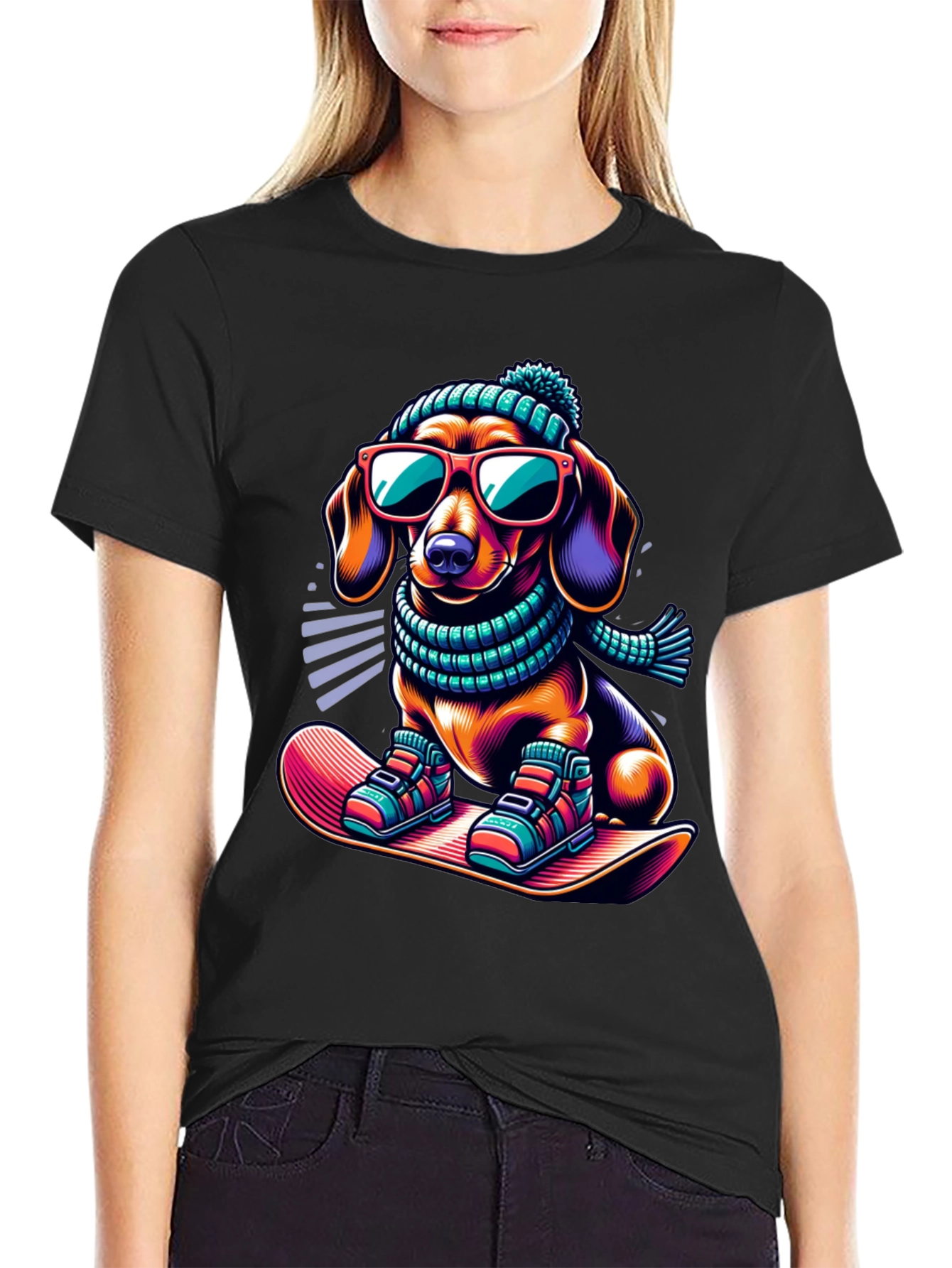 Cool Dachshund Winter T-Shirt
