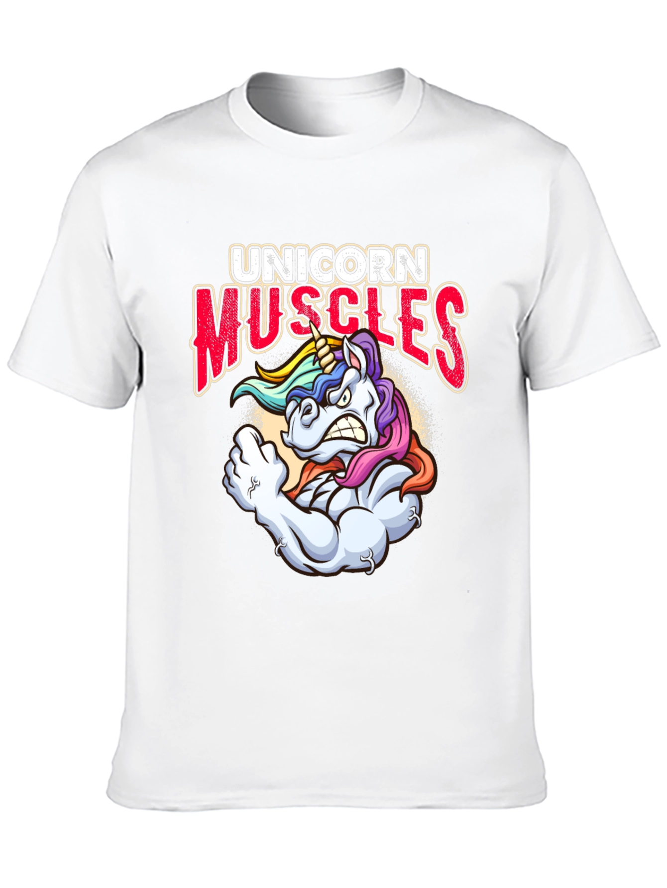 Unicorn Muscles Graphic T-Shirt - Black