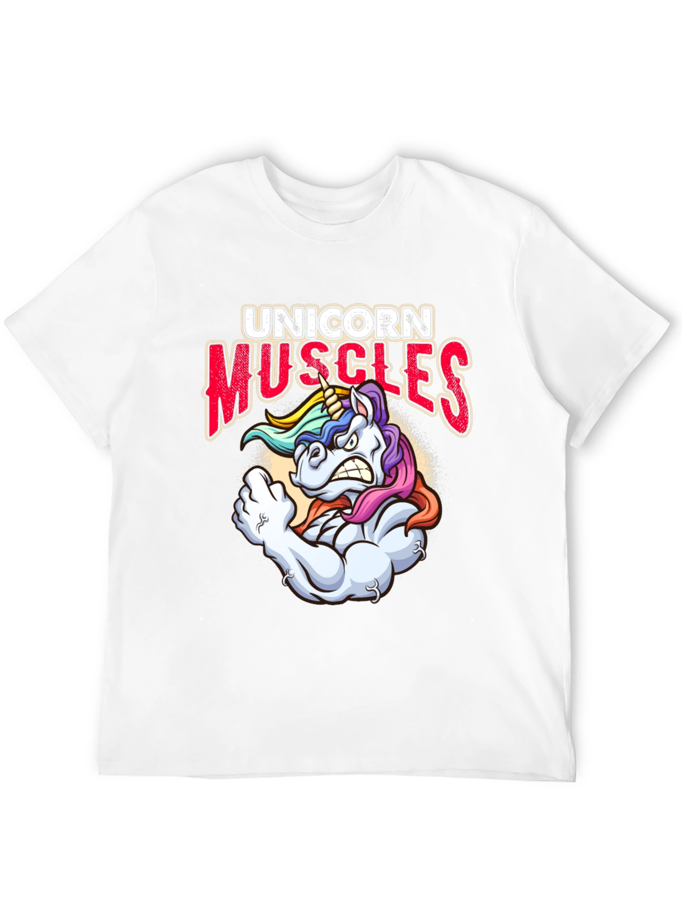 Unicorn Muscles Graphic T-Shirt - Black