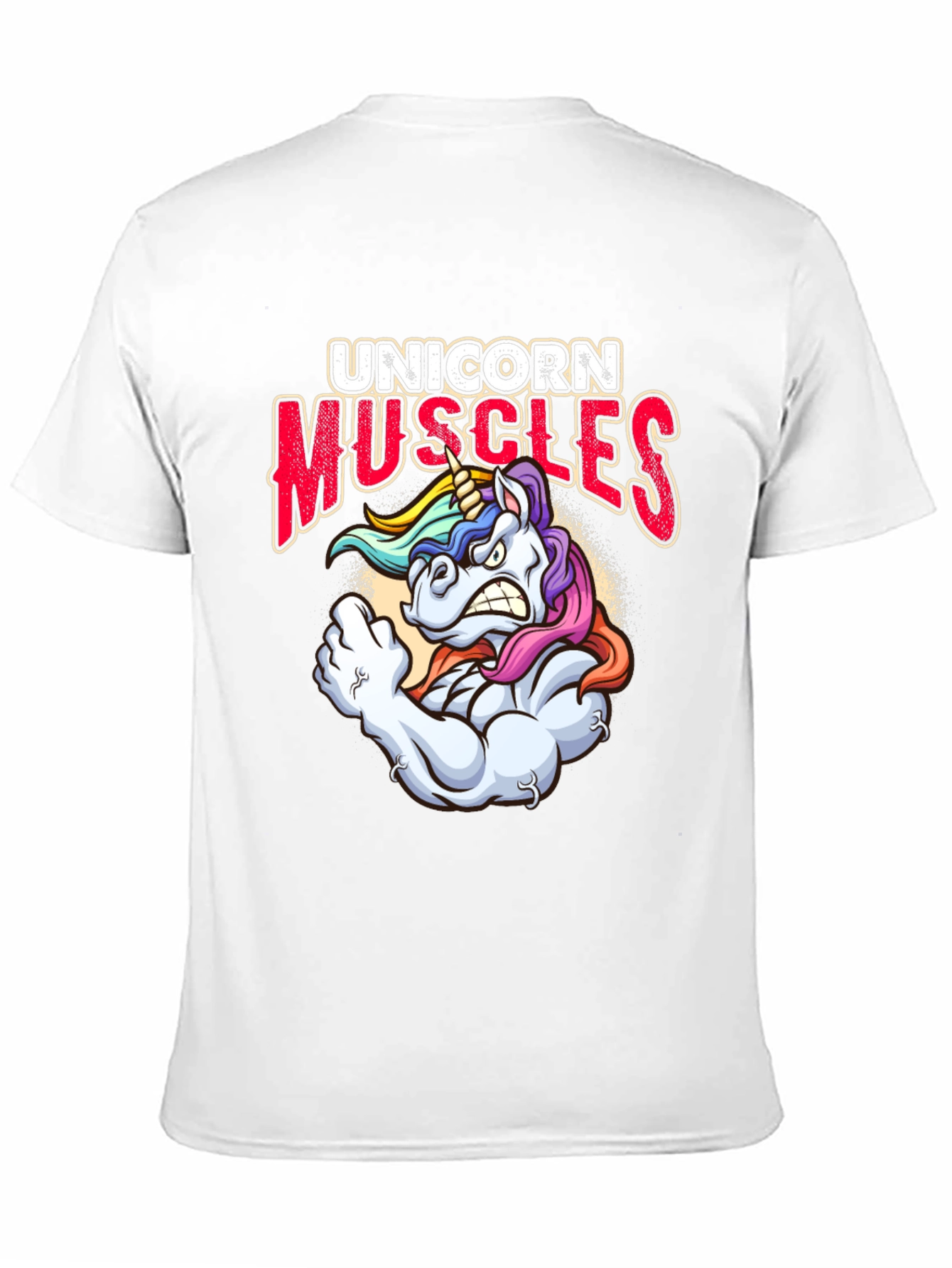 Unicorn Muscles Graphic T-Shirt - Black