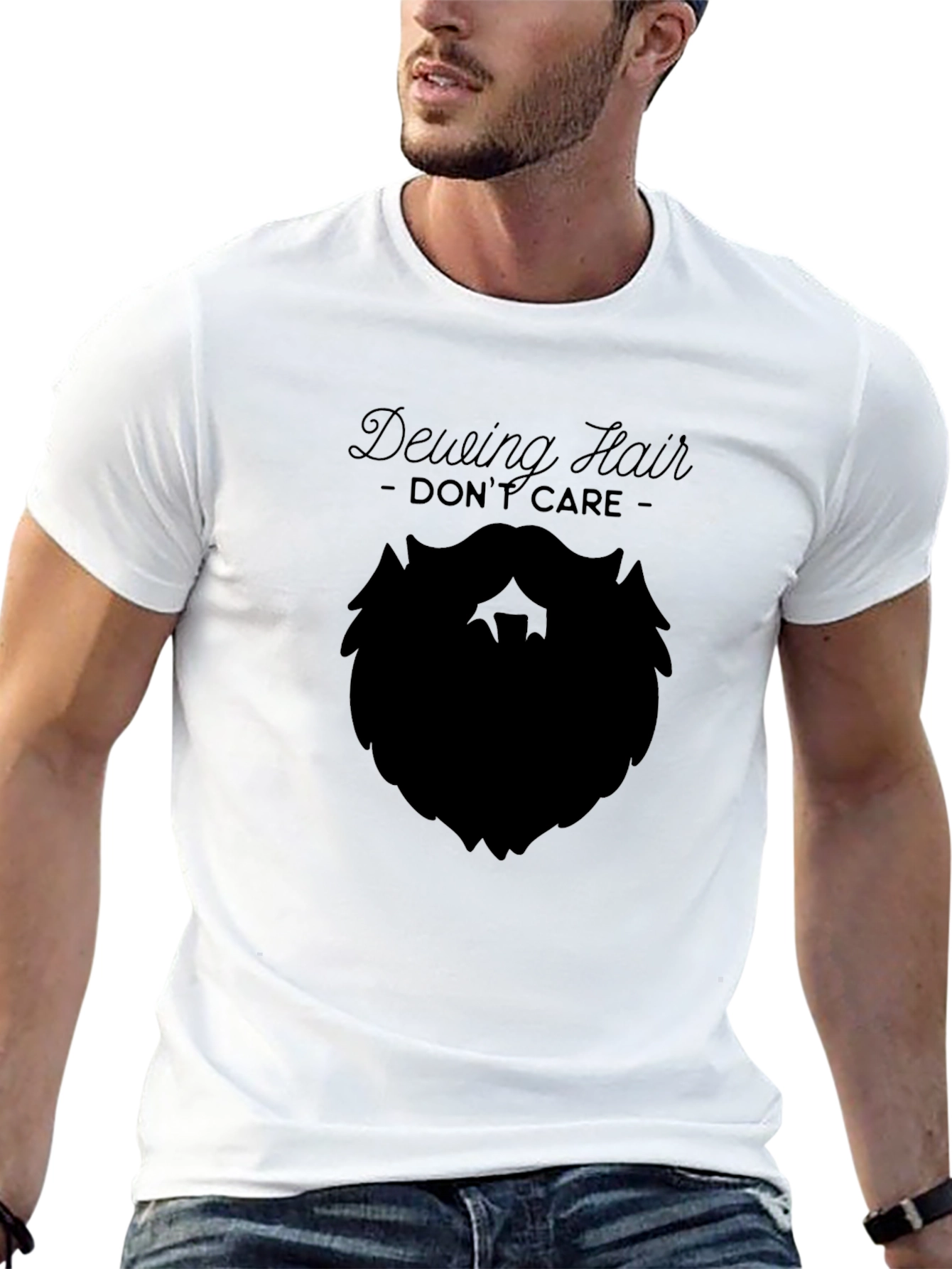Dewing Hair Dont Care Black T-Shirt