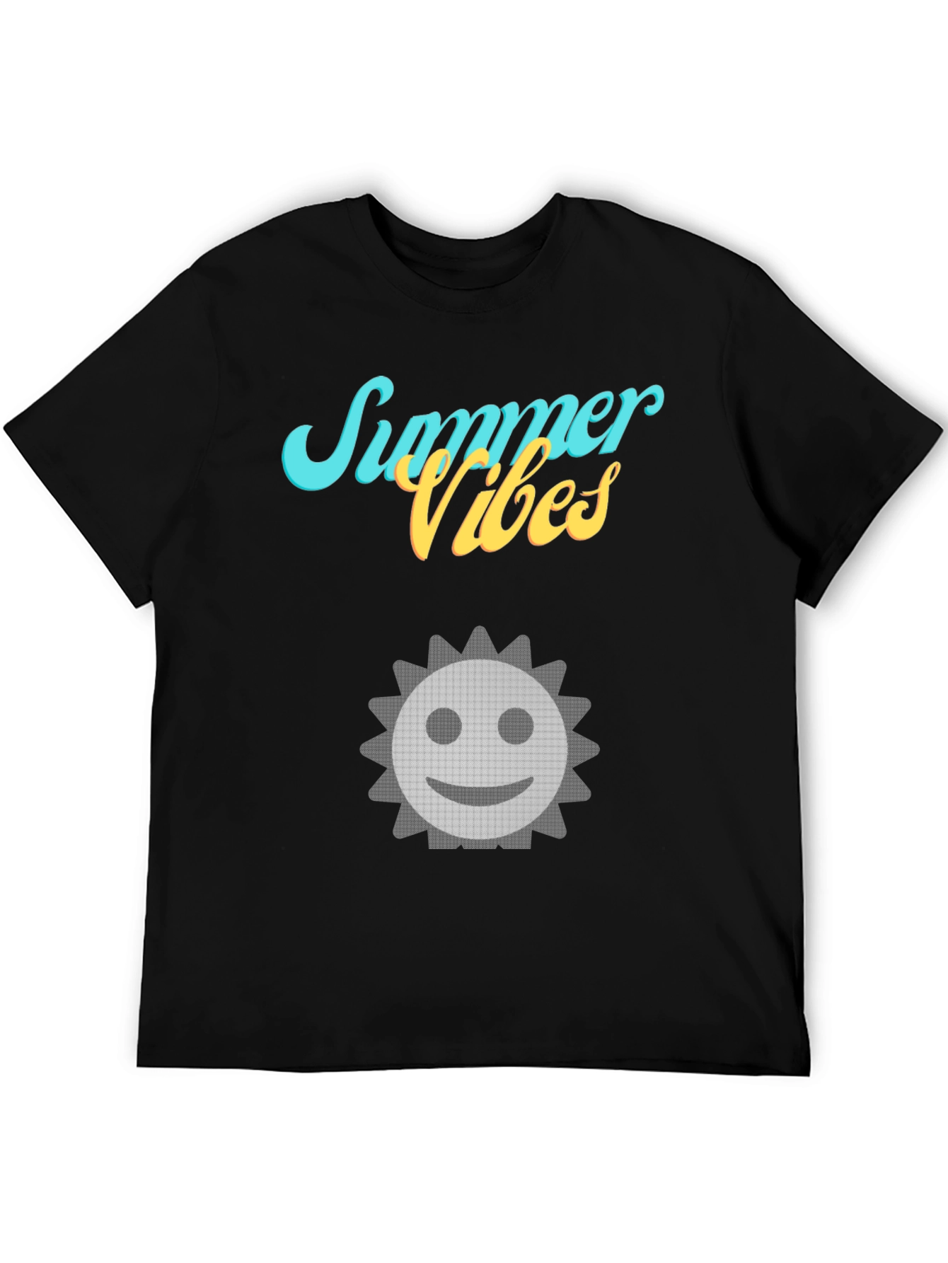 Summer Vibes T-Shirt with Smiley Sun Graphic