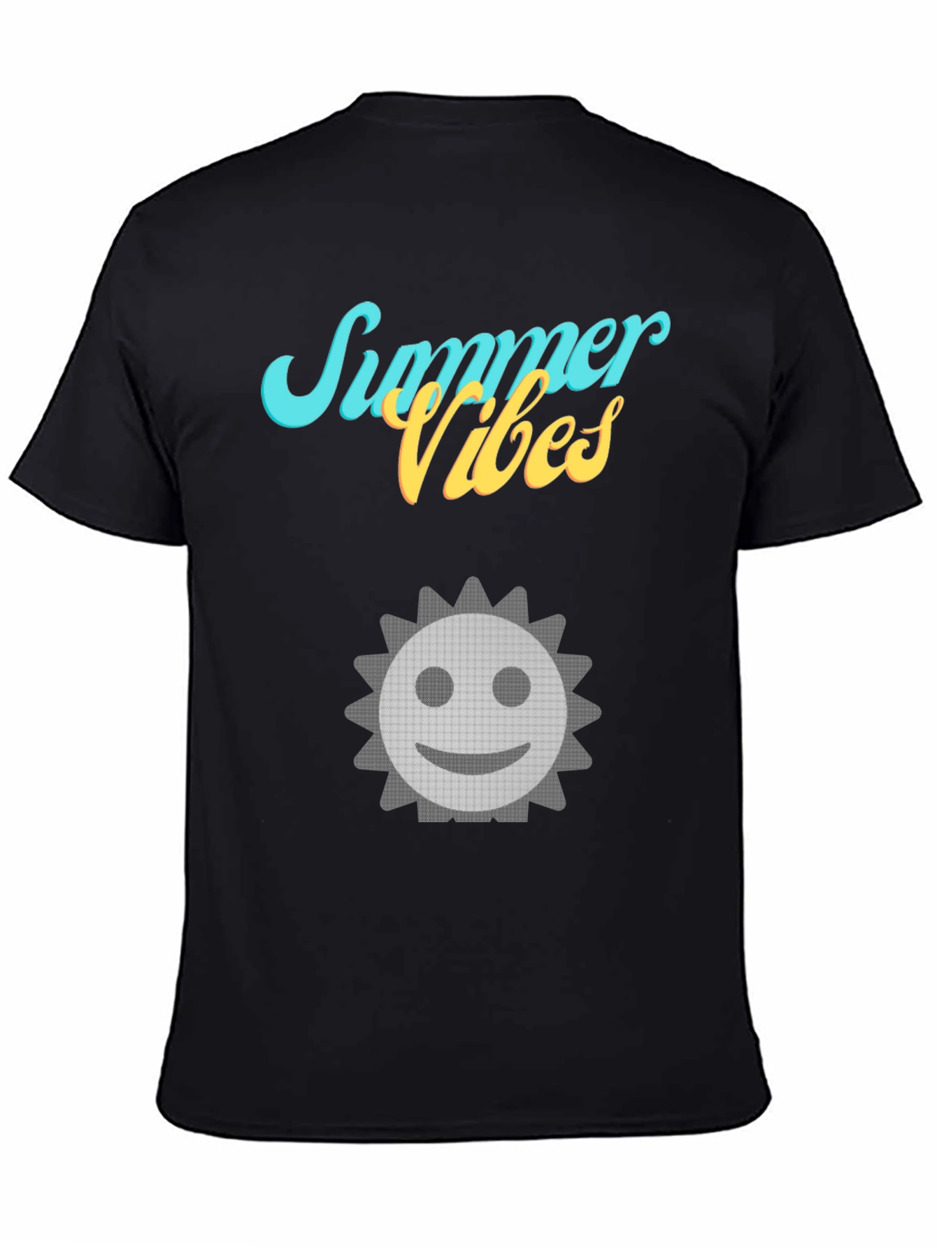 Summer Vibes T-Shirt with Smiley Sun Graphic