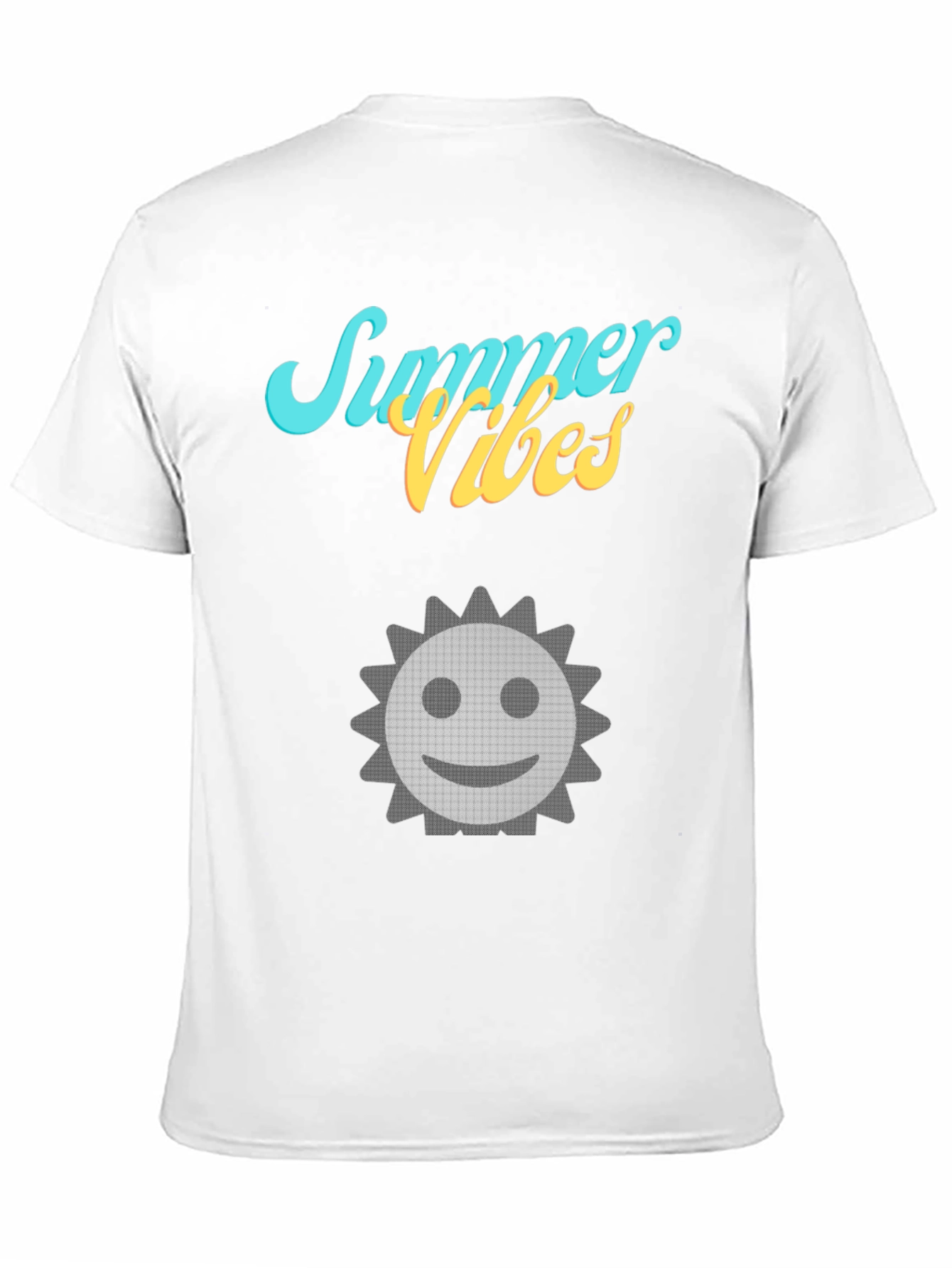 Summer Vibes T-Shirt with Smiley Sun Graphic