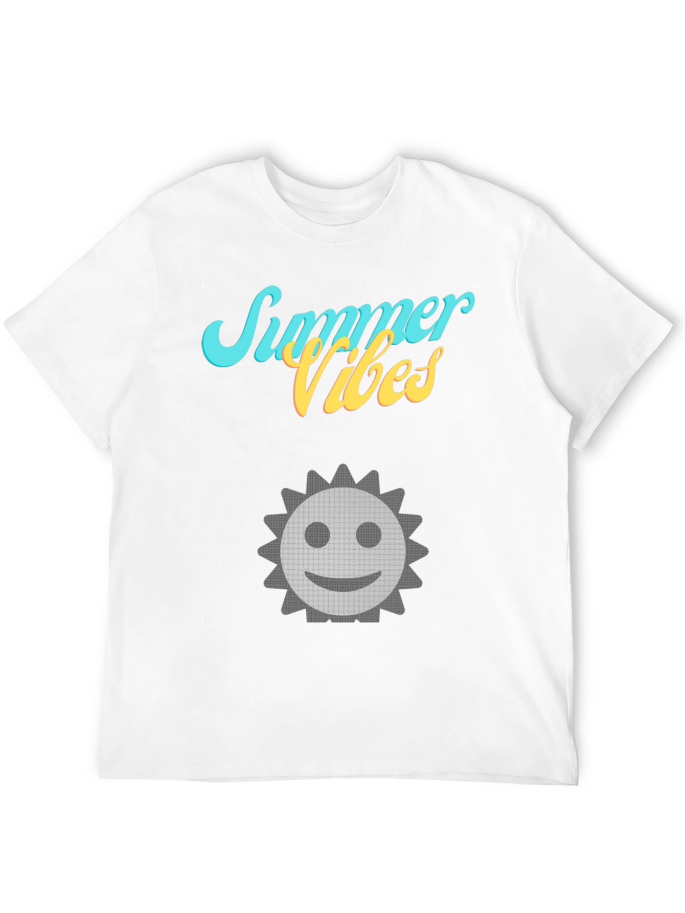 Summer Vibes T-Shirt with Smiley Sun Graphic