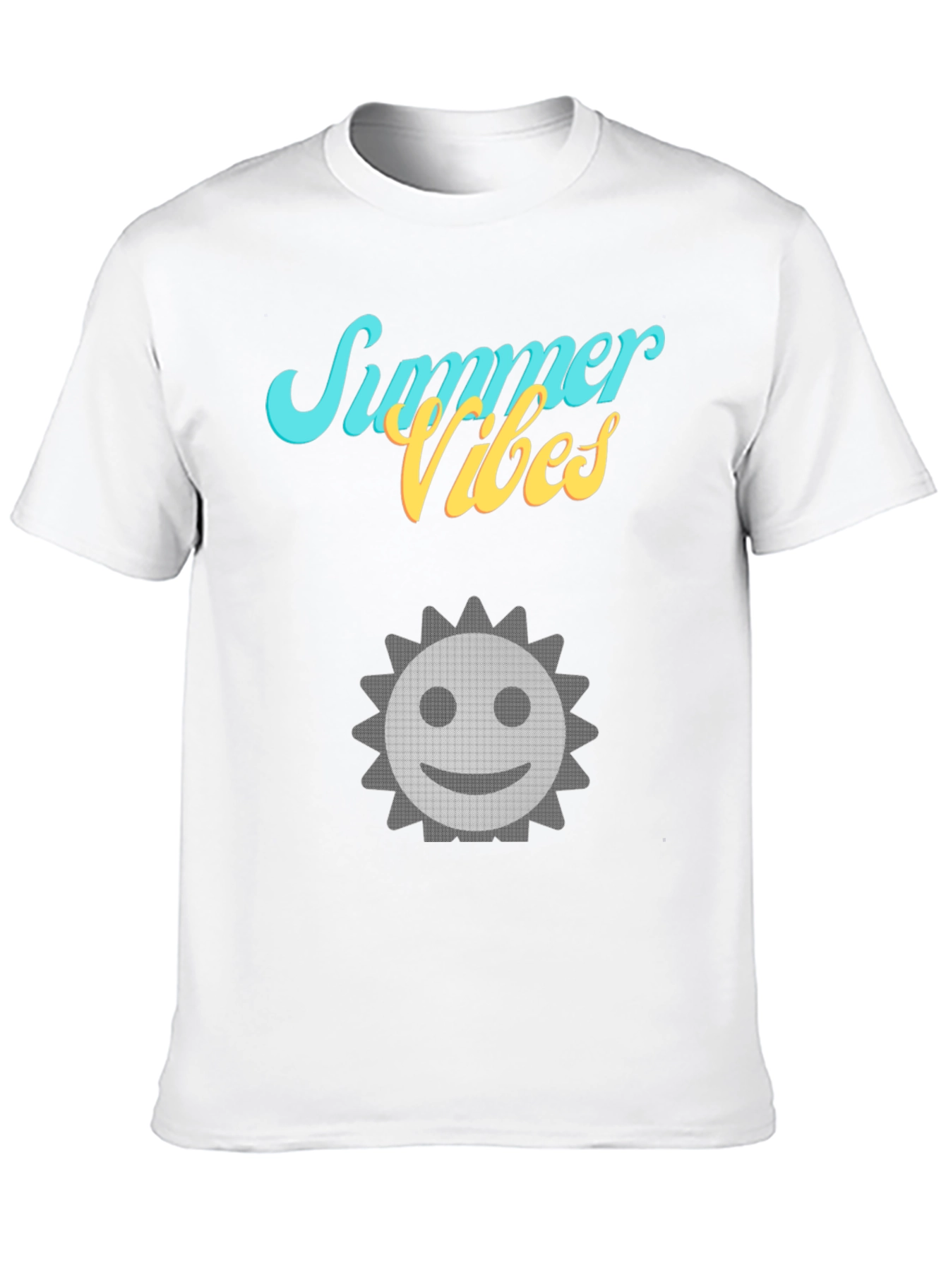 Summer Vibes T-Shirt with Smiley Sun Graphic