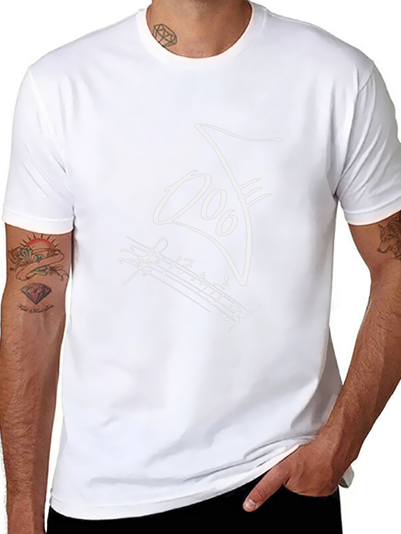 Musical Note Graphic Black T-Shirt