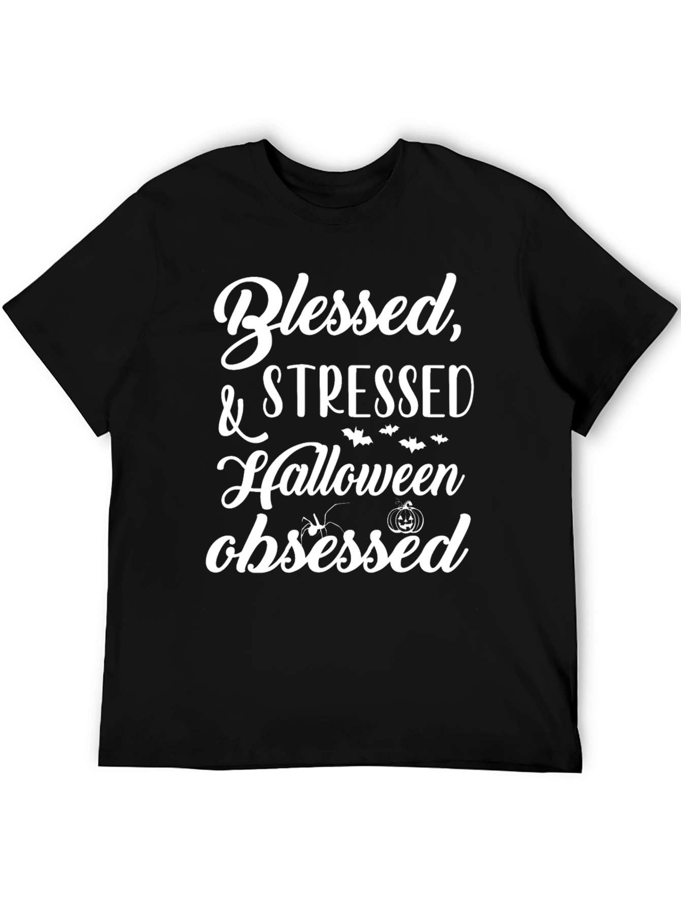 Blessed Stressed Halloween Obsessed T-Shirt