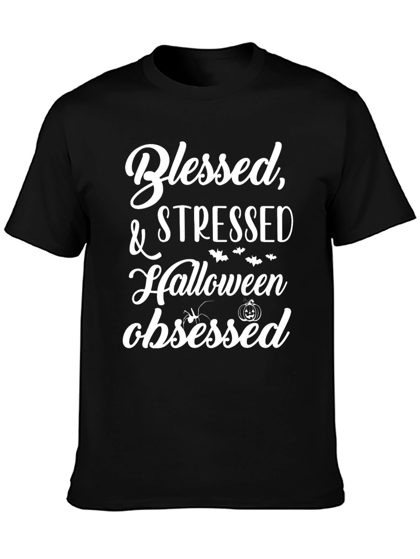 Blessed Stressed Halloween Obsessed T-Shirt