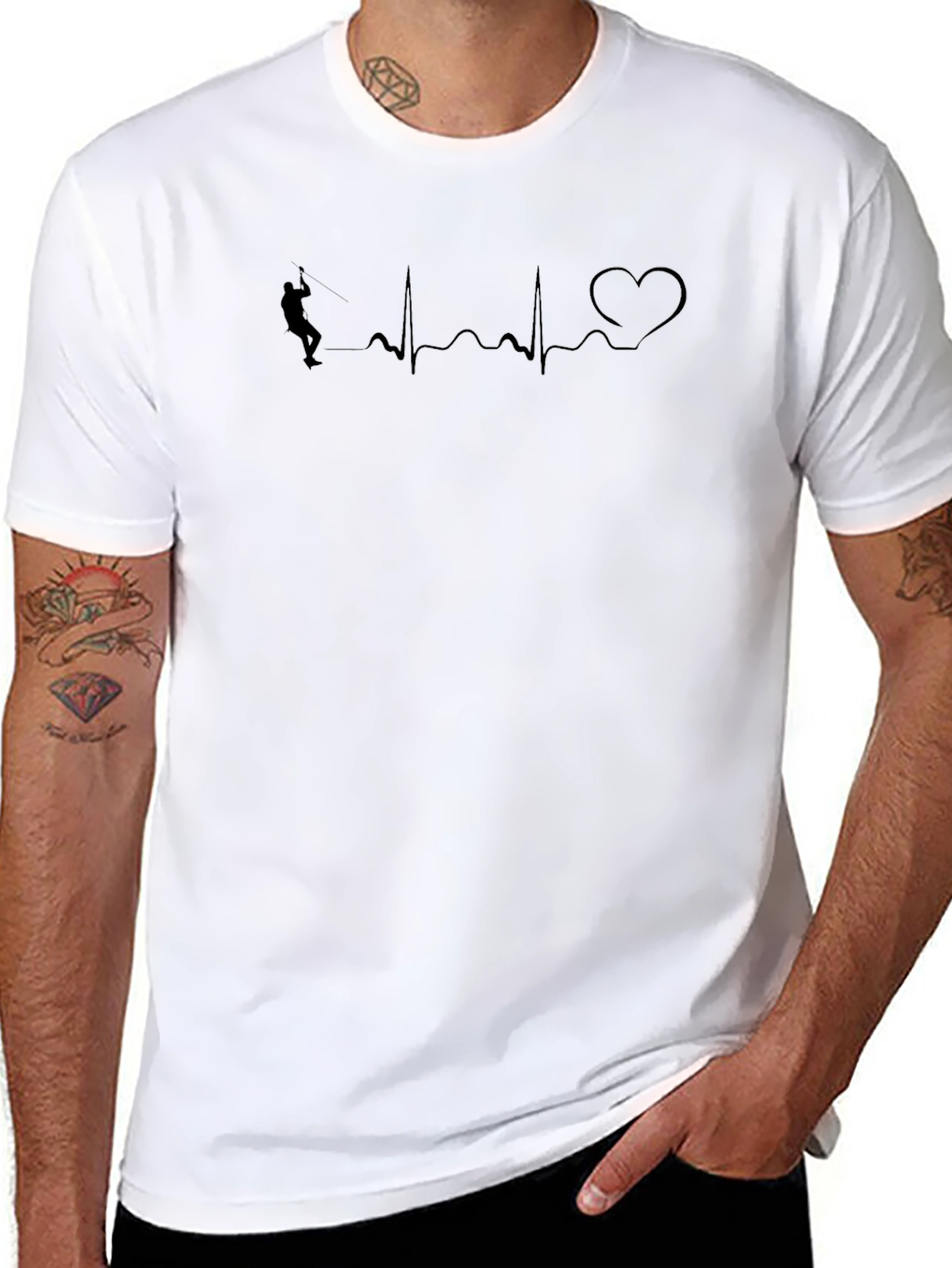 Heartbeat Climbing T-Shirt - Rock Climbing Lover Tee
