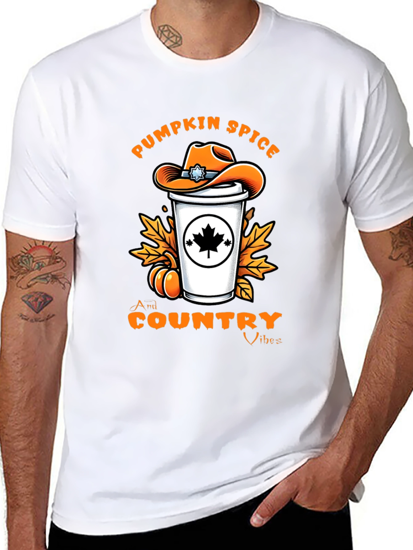 Pumpkin Spice Country Vibes T-Shirt - Fall Graphic Tee