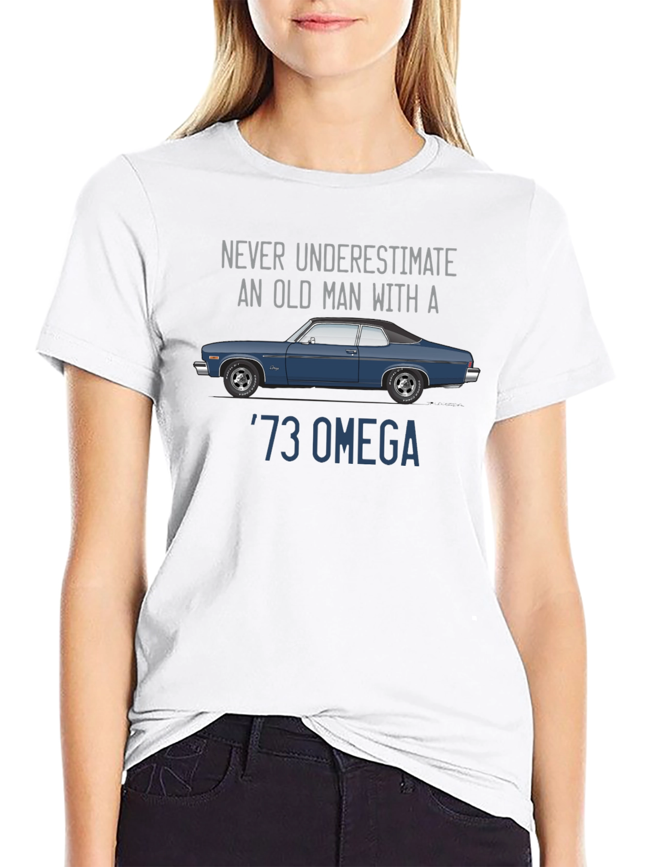 73 Omega Car T-Shirt - Never Underestimate
