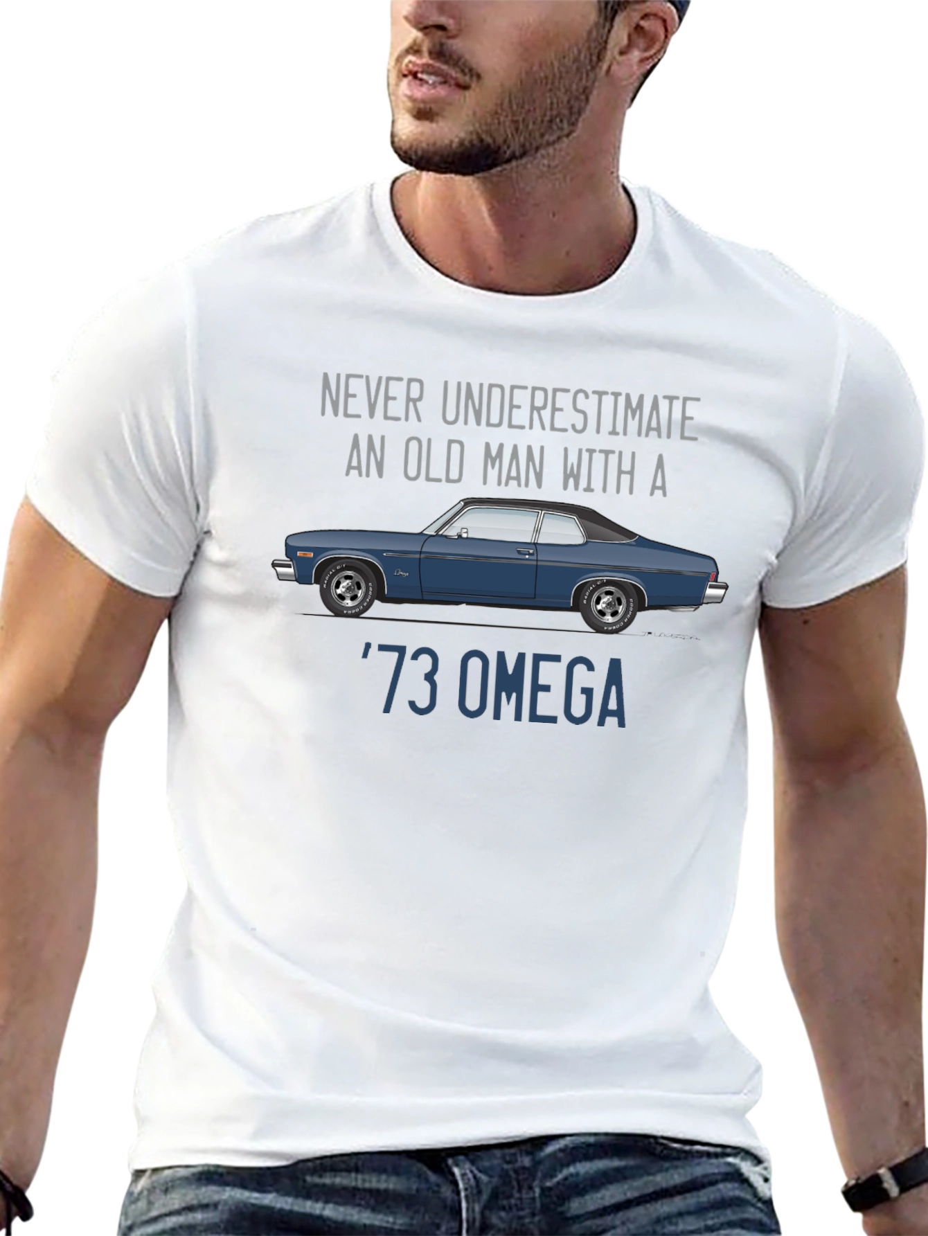 73 Omega Car T-Shirt - Never Underestimate
