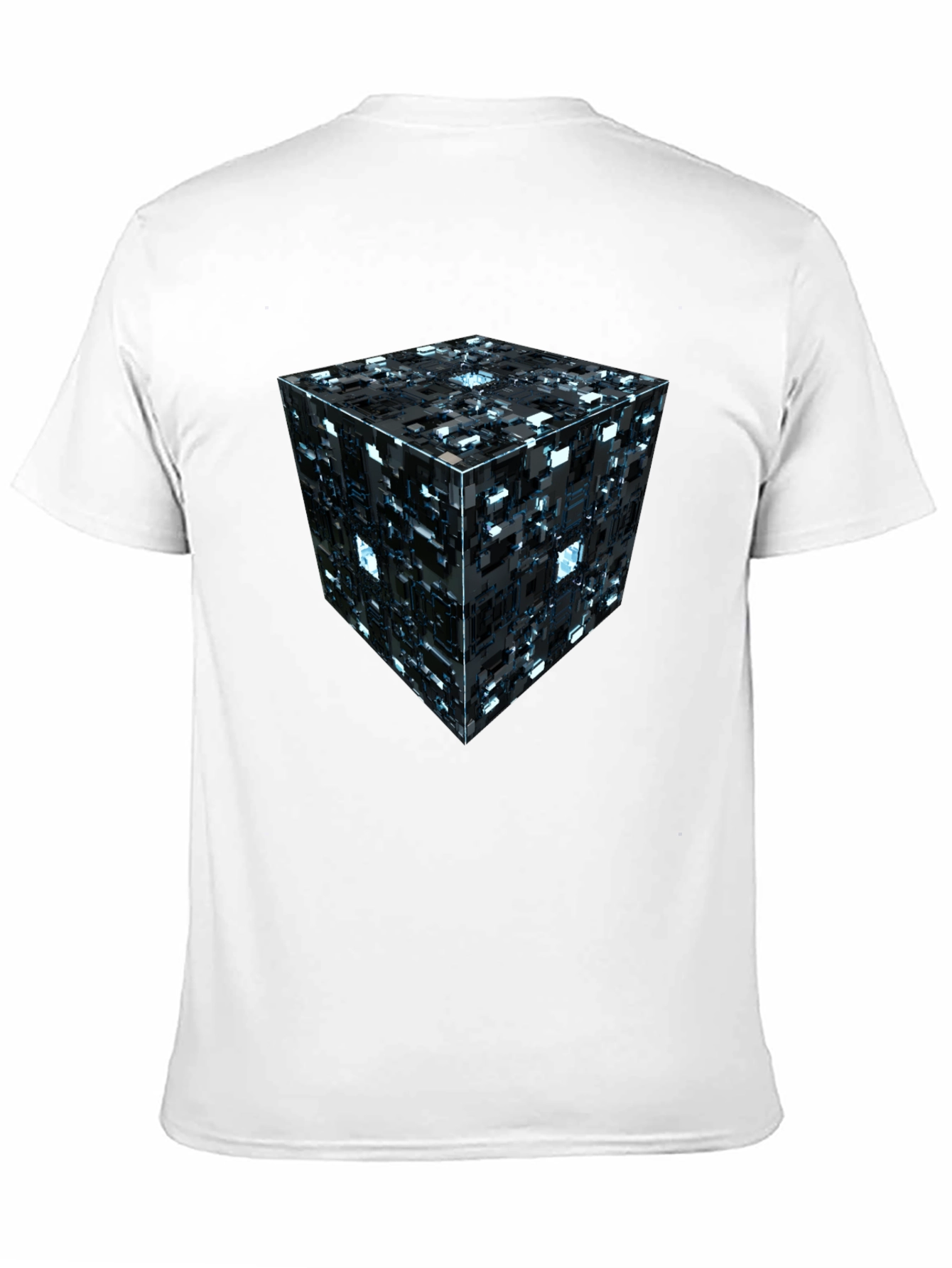 Abstract Tech Cube Graphic T-Shirt - Modern Design