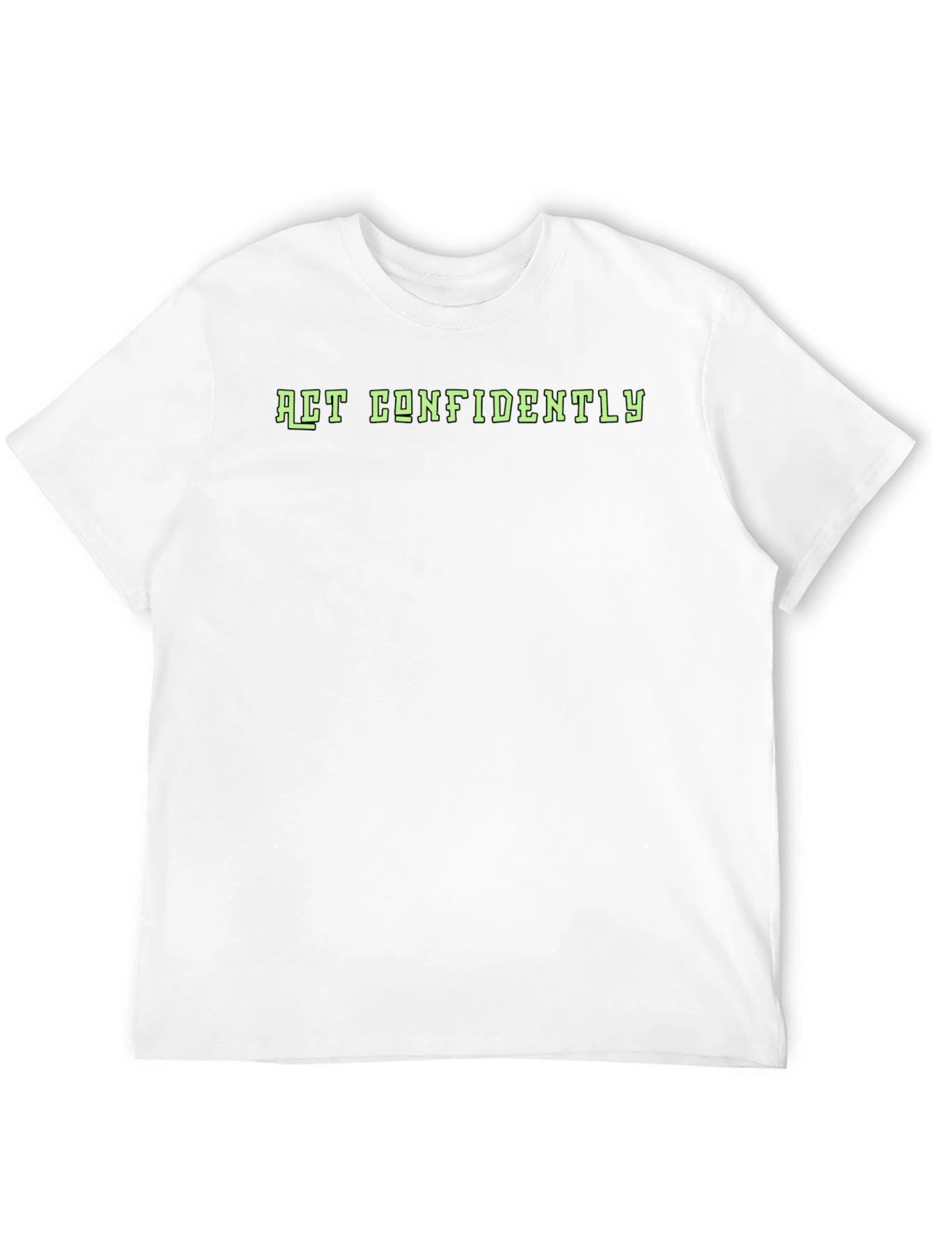 Act Confidently Graphic Tee - Mens Black T-Shirt