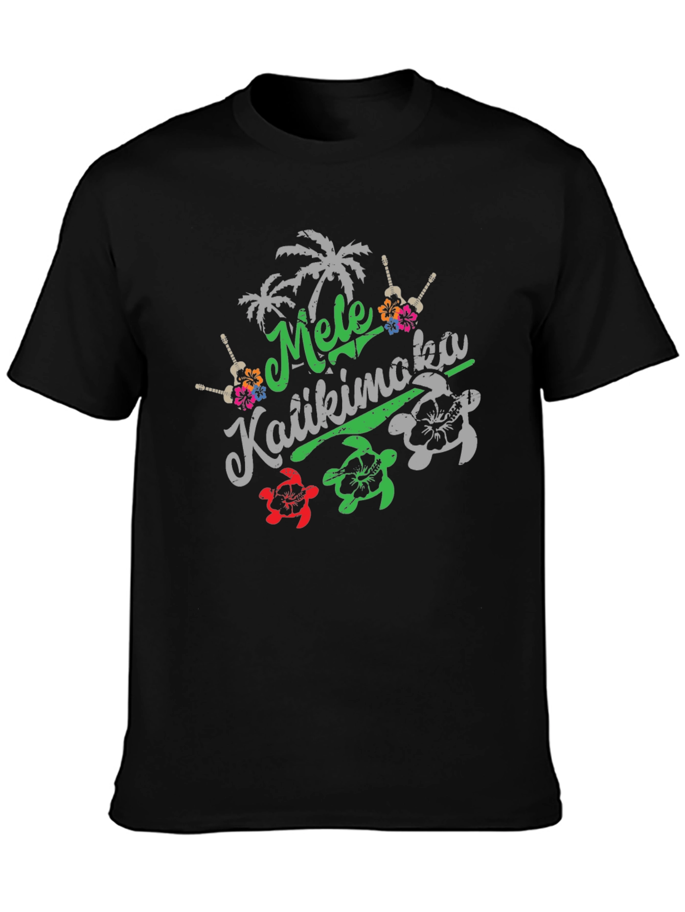 Mele Kalikimaka Black Graphic Tee