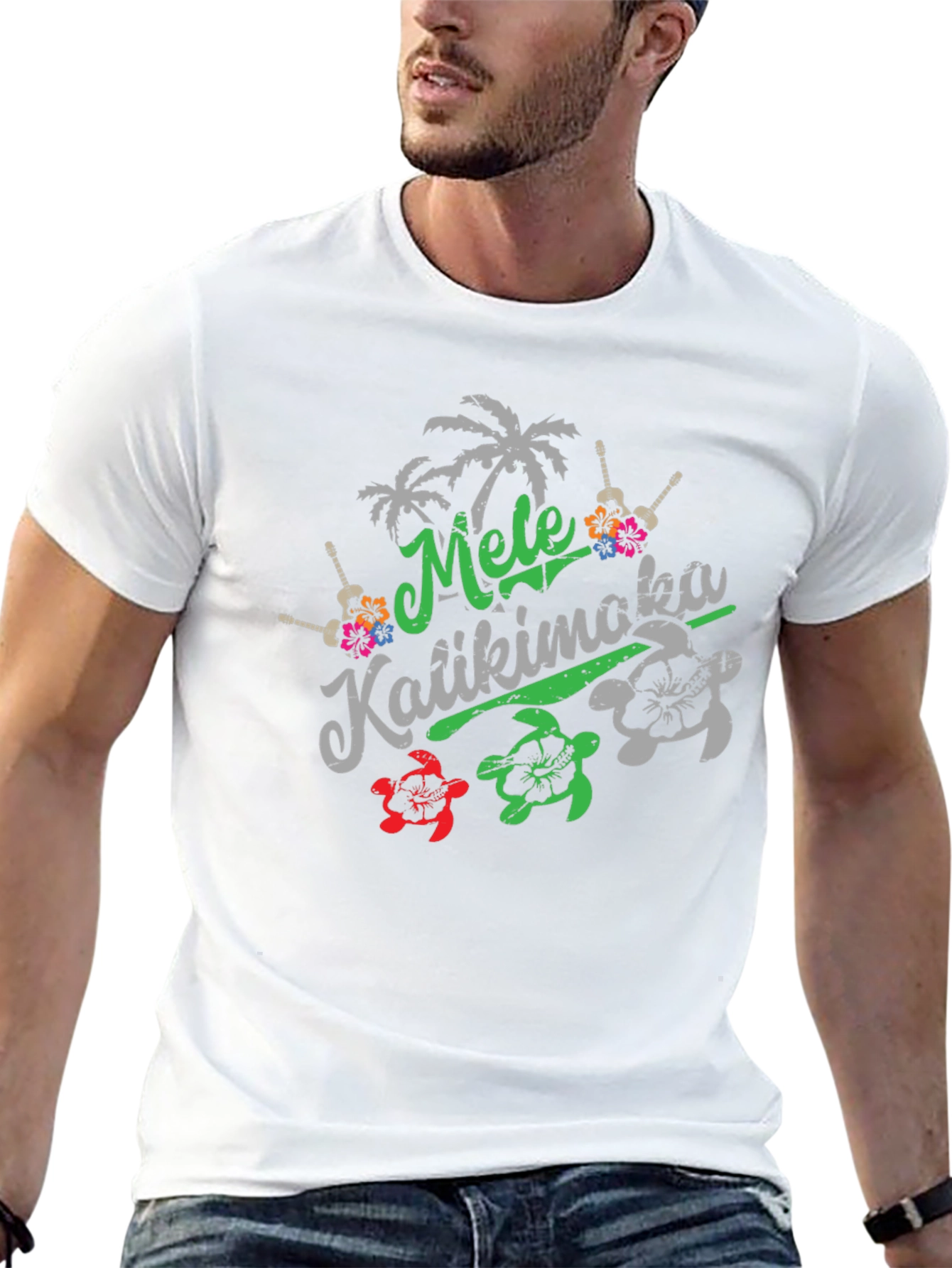 Mele Kalikimaka Black Graphic Tee
