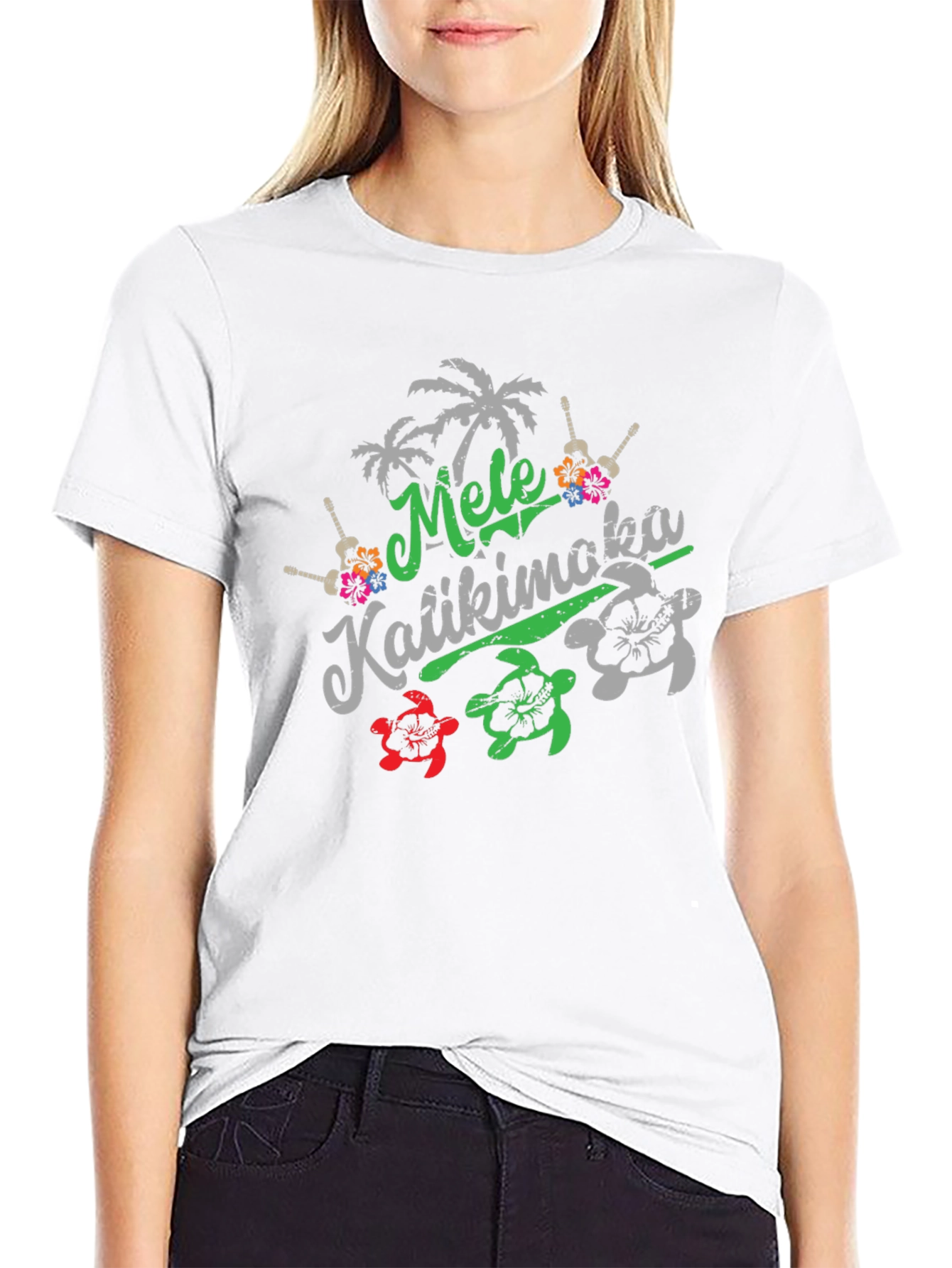 Mele Kalikimaka Black Graphic Tee