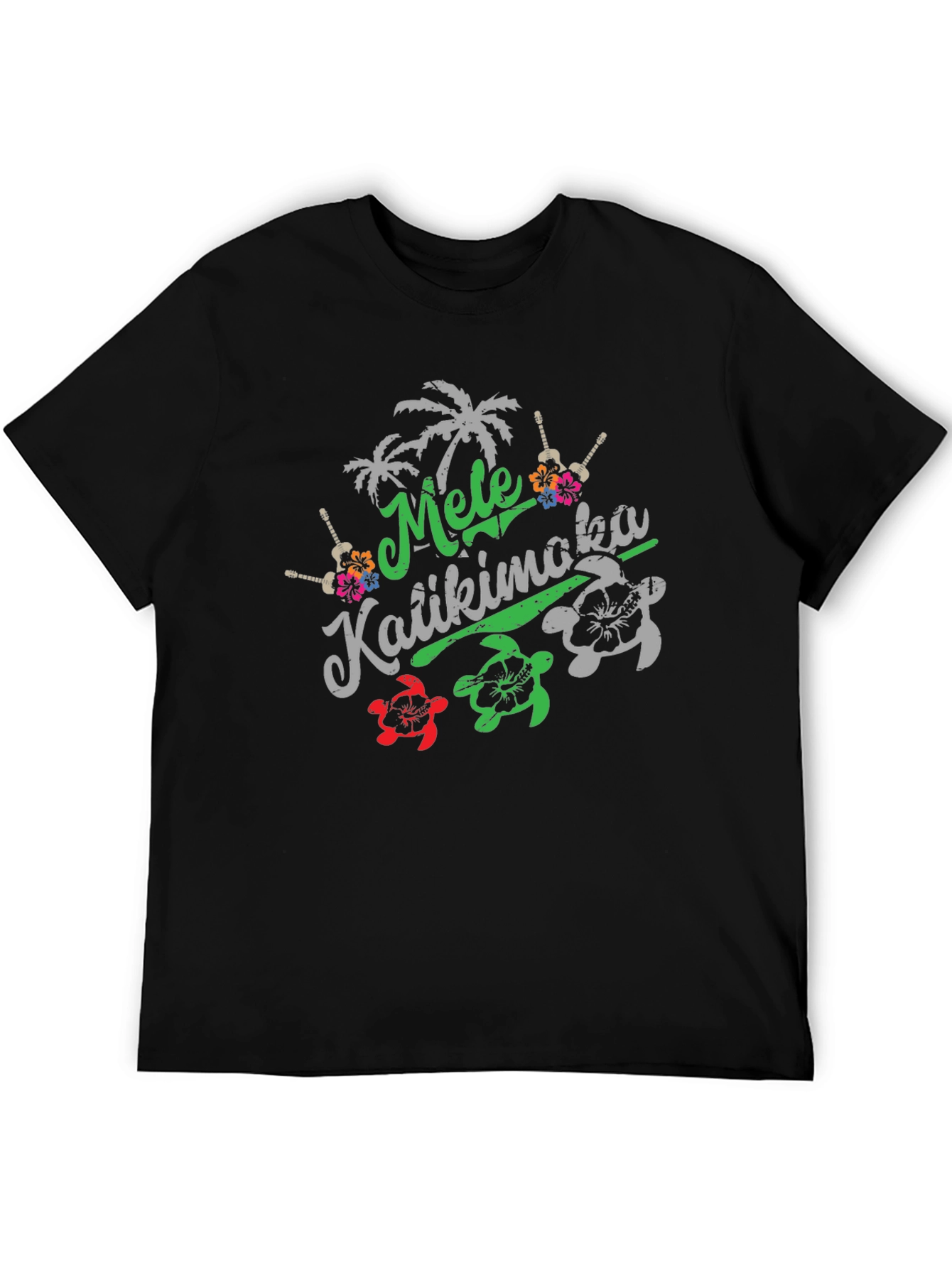 Mele Kalikimaka Black Graphic Tee