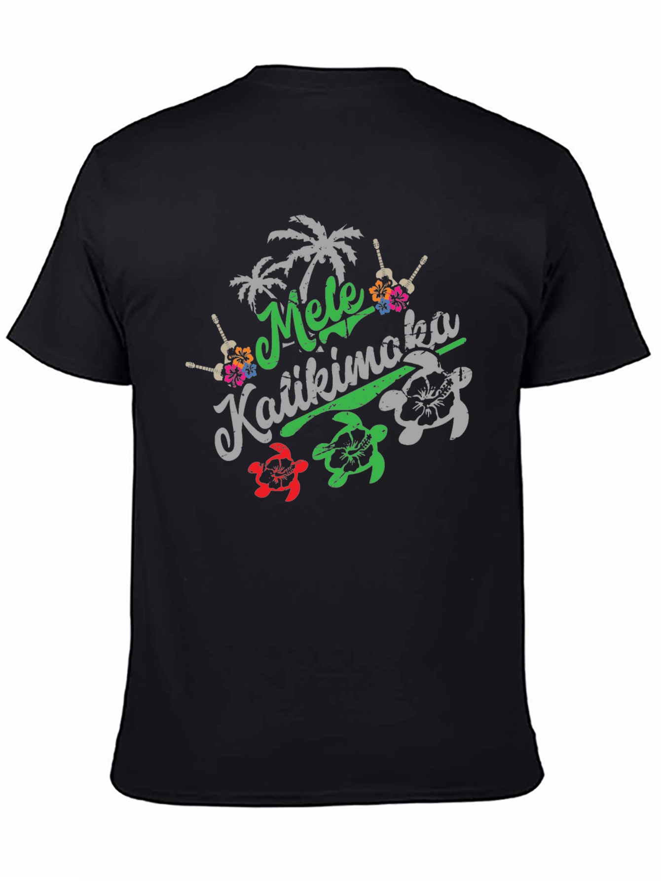 Mele Kalikimaka Black Graphic Tee