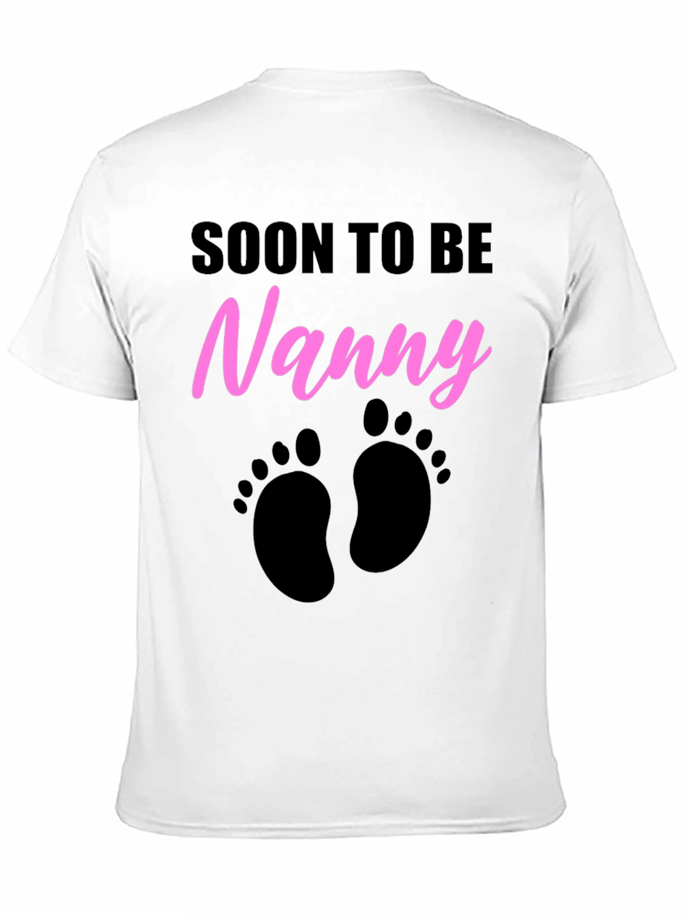 Soon to Be Nanny T-Shirt - Baby Footprints Design