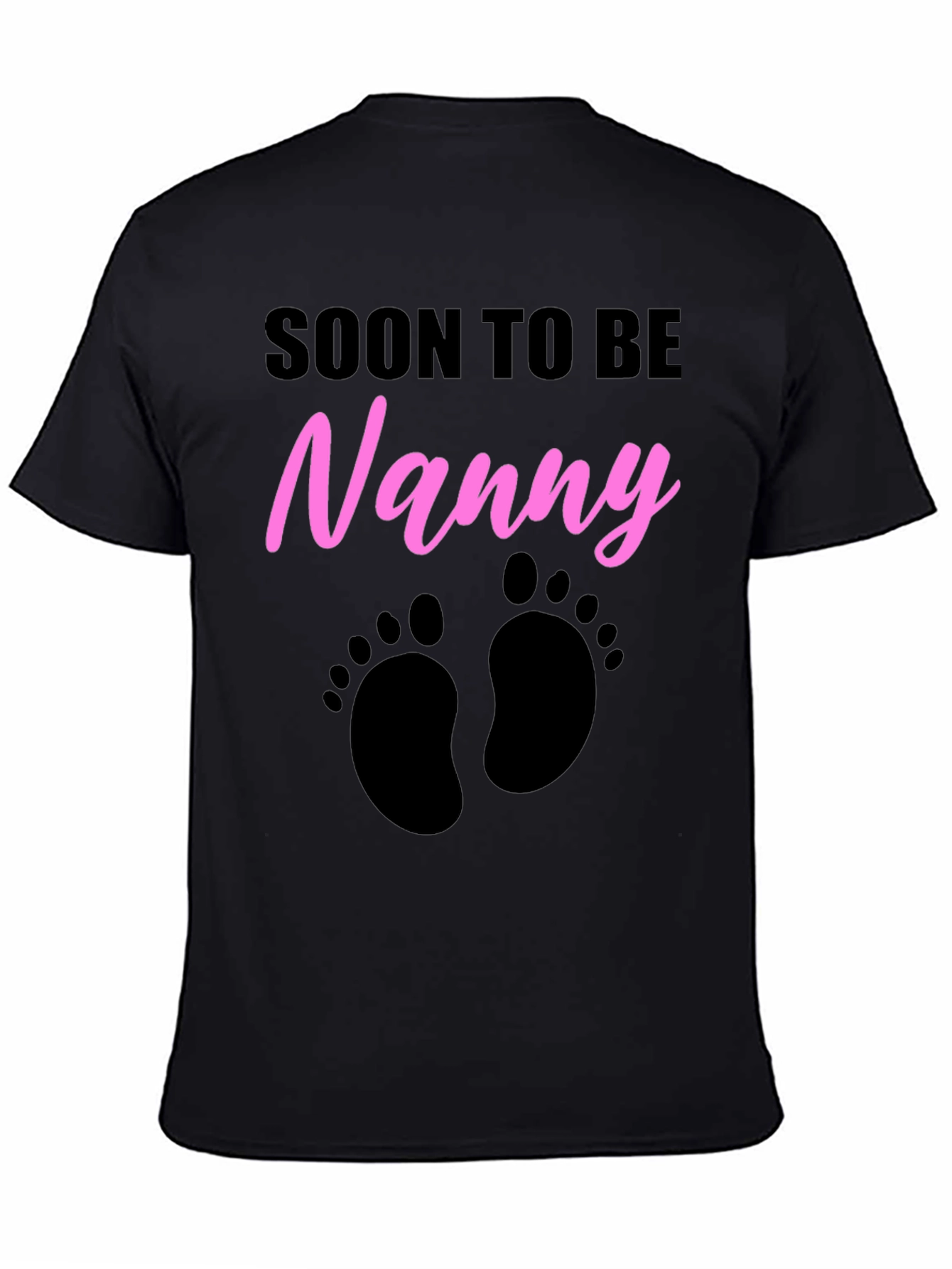 Soon to Be Nanny T-Shirt - Baby Footprints Design