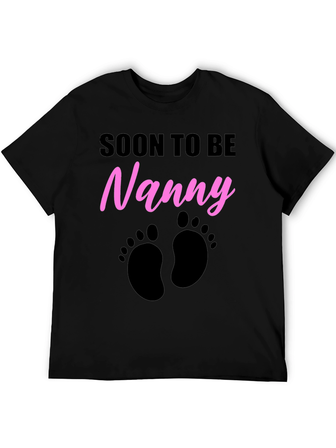 Soon to Be Nanny T-Shirt - Baby Footprints Design