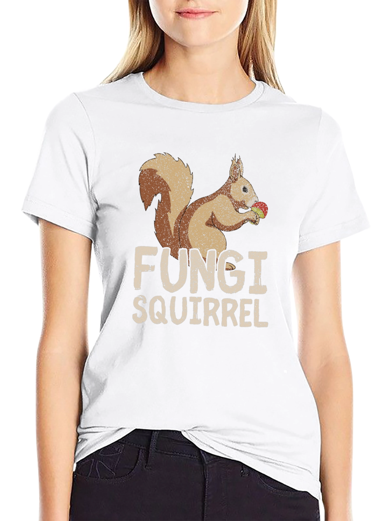 Fungi Squirrel Black T-Shirt