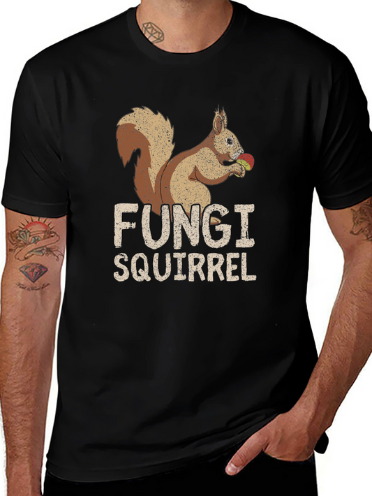 Fungi Squirrel Black T-Shirt
