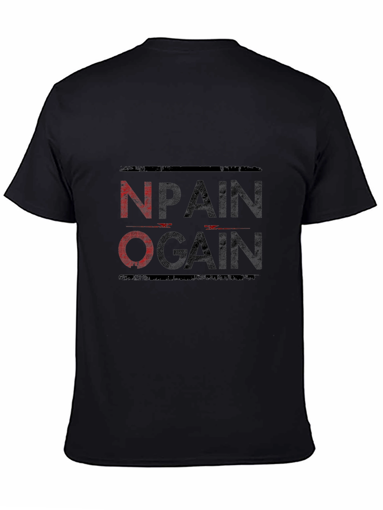 No Pain No Gain Black Graphic Tee