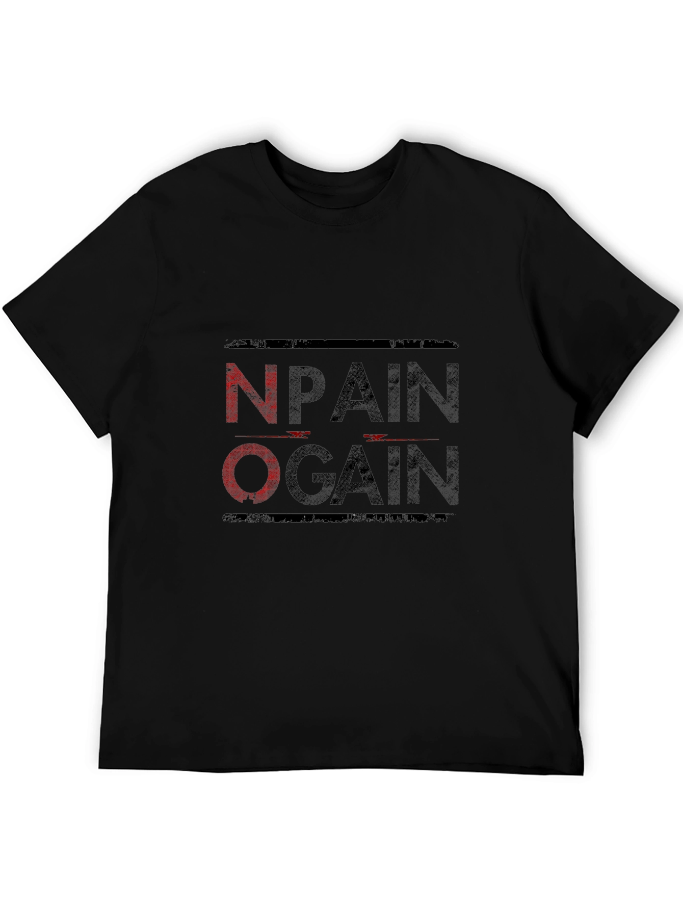 No Pain No Gain Black Graphic Tee