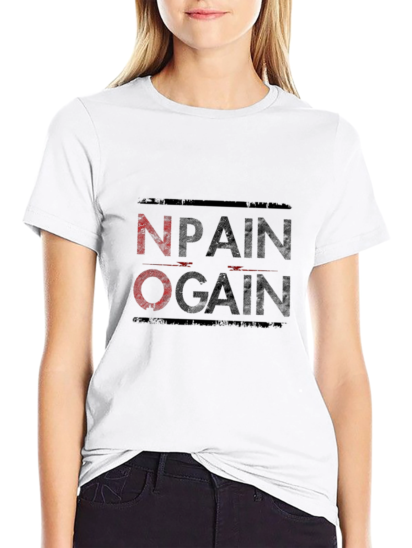 No Pain No Gain Black Graphic Tee