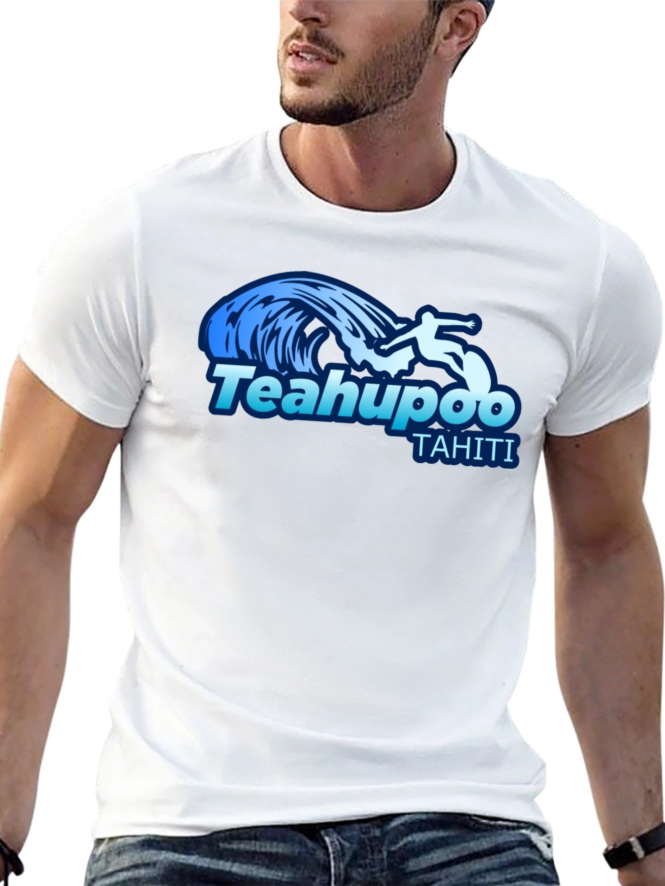 Teahupoo Tahiti Surfing Graphic T-Shirt