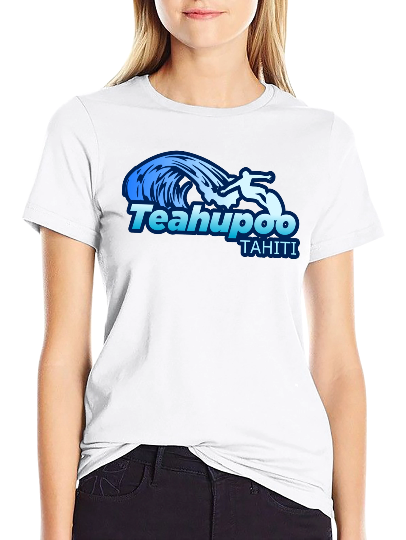 Teahupoo Tahiti Surfing Graphic T-Shirt