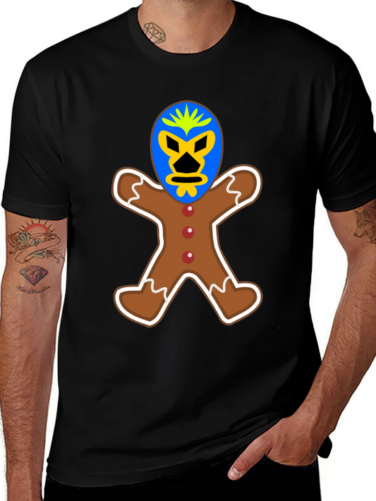 Gingerbread Luchador T-Shirt - Unique Design!