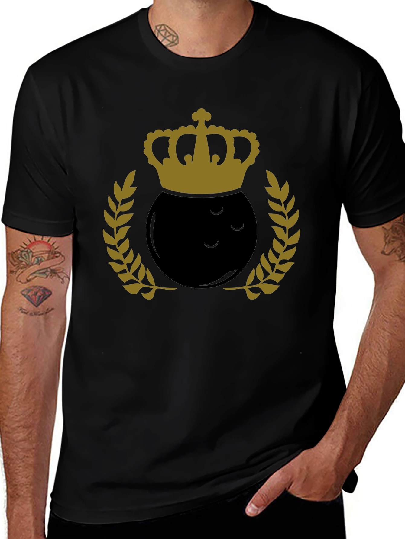 Bowling King Graphic Tee - Black