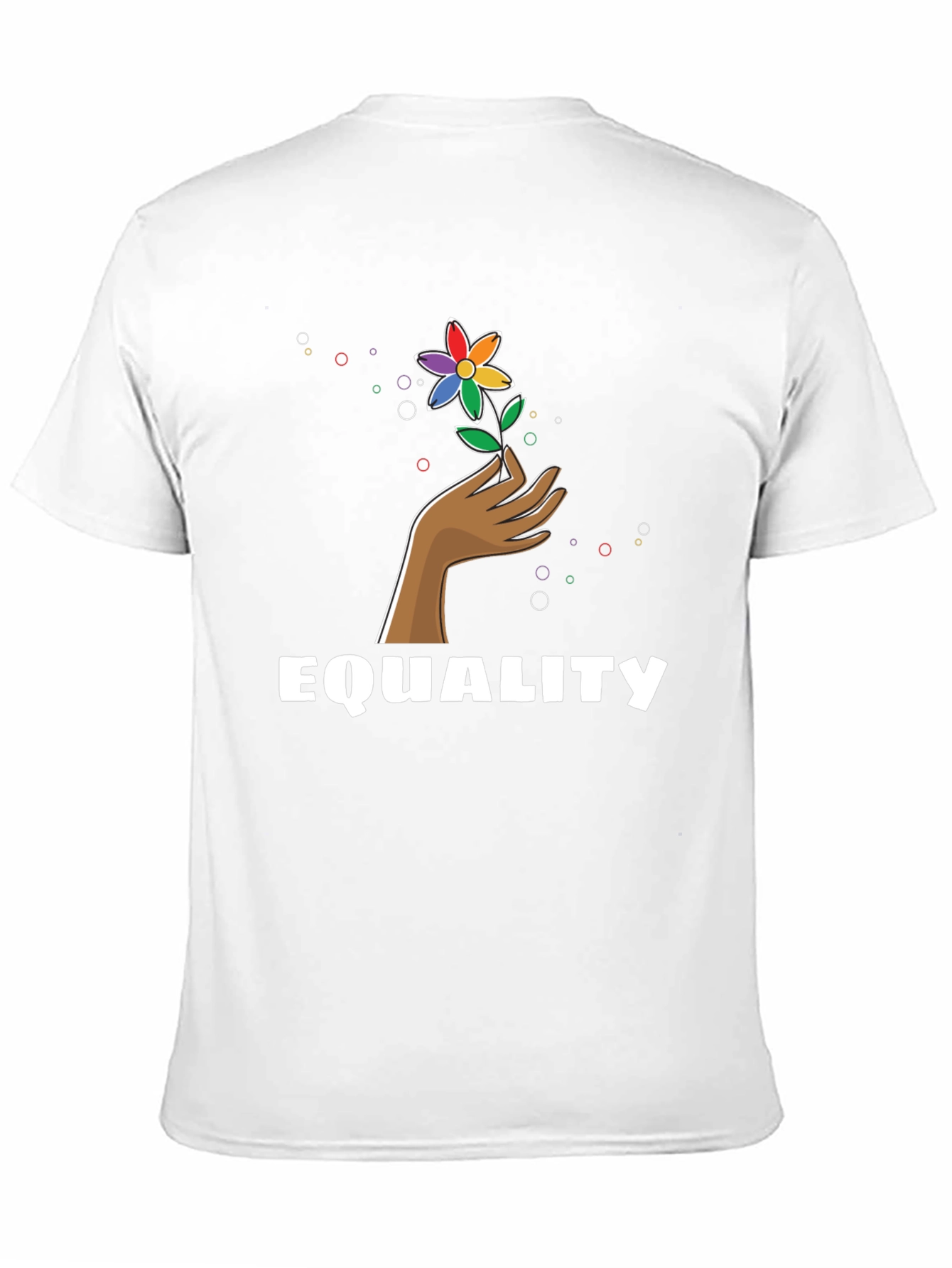 Equality Flower Graphic Tee - Unisex Black T-Shirt