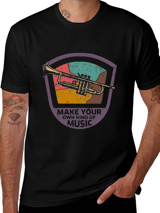 Vintage Trumpet Music Graphic T-Shirt